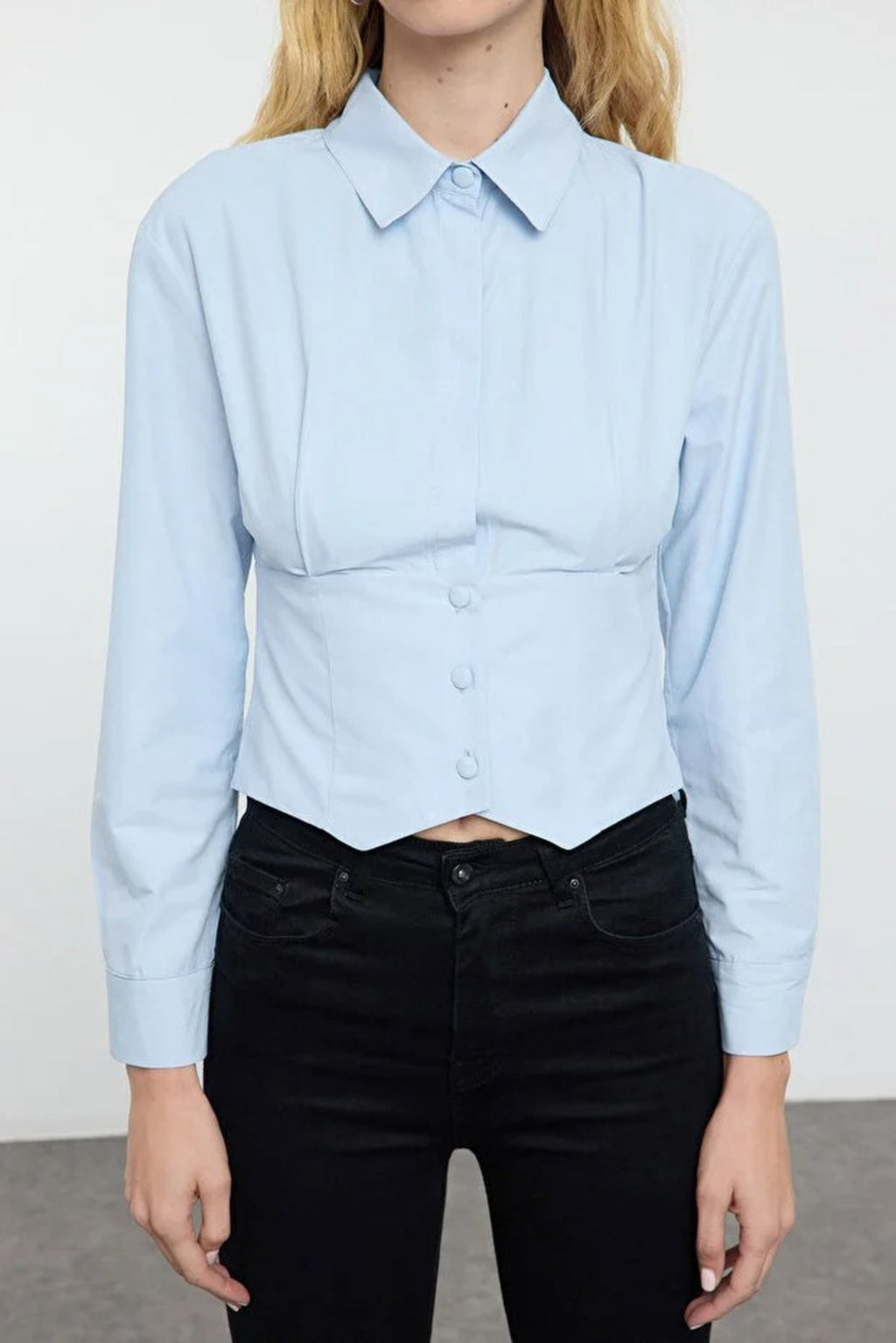 Waist-Sit Woven Shirt