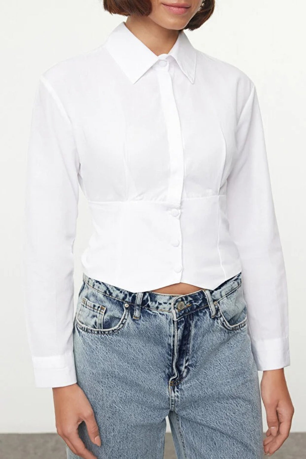 Waist-Sit Woven Shirt