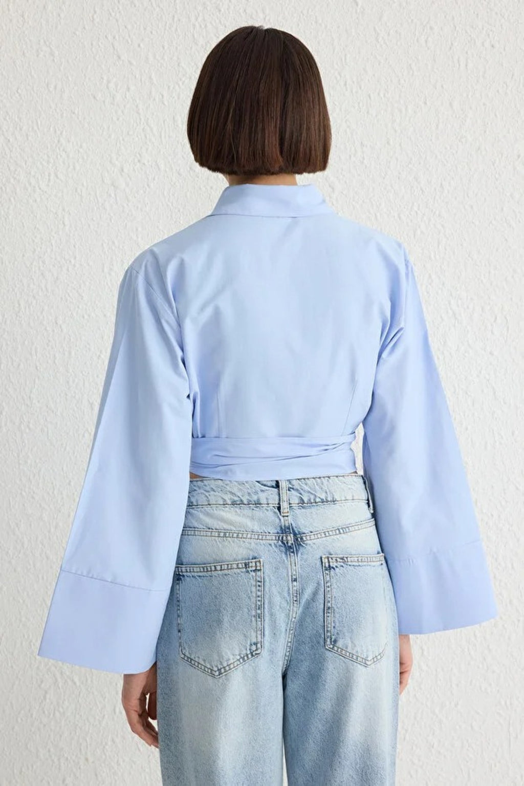 Regular Fit Woven Shirt with Tie Detail