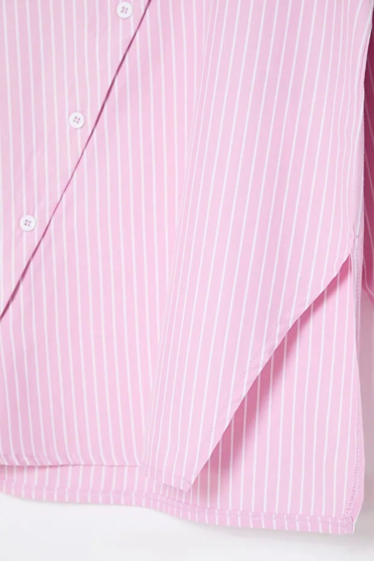 Striped Woven Shirt with Collar Detail