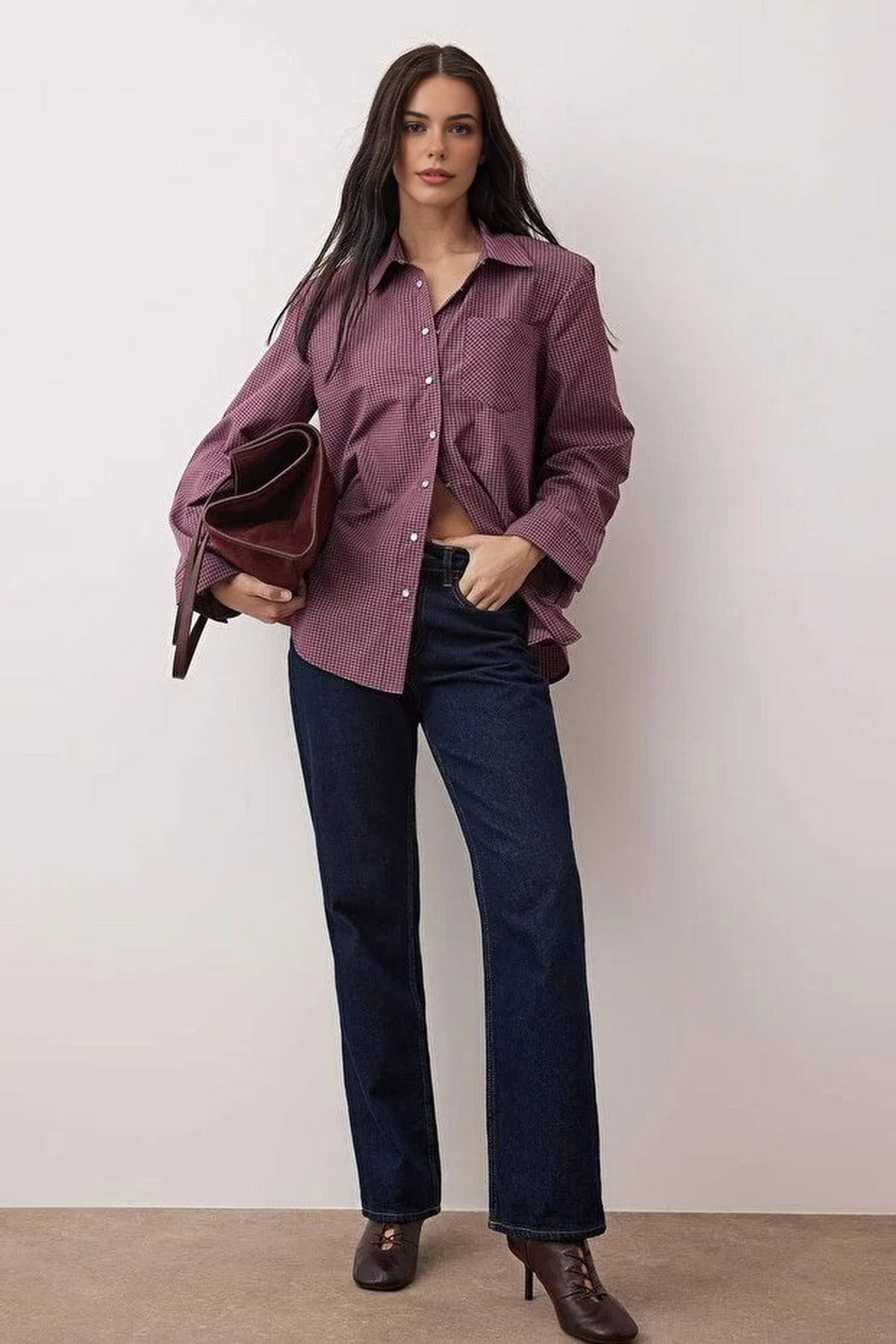 Padded Wide Cuffed Oversize Shirt