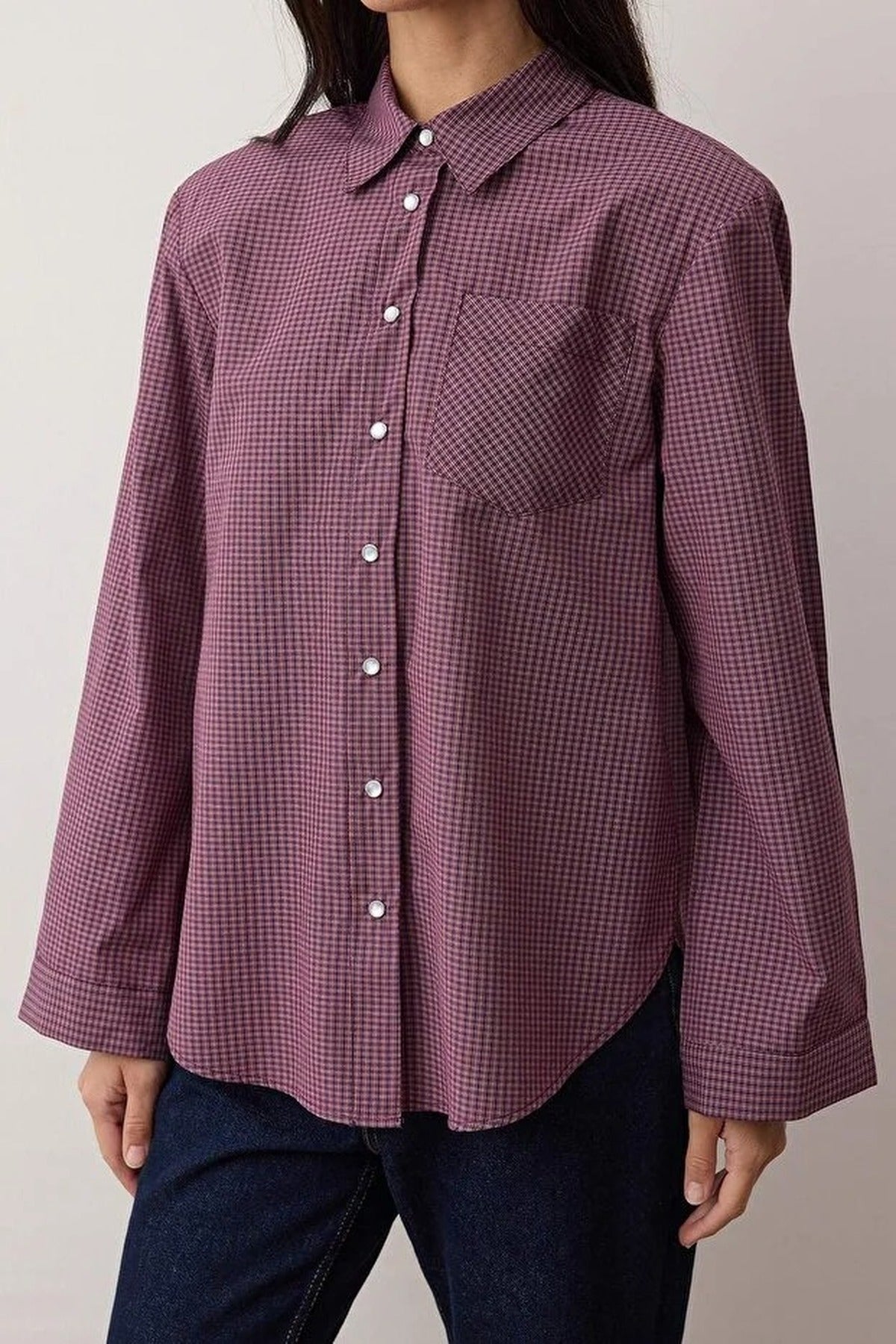 Padded Wide Cuffed Oversize Shirt