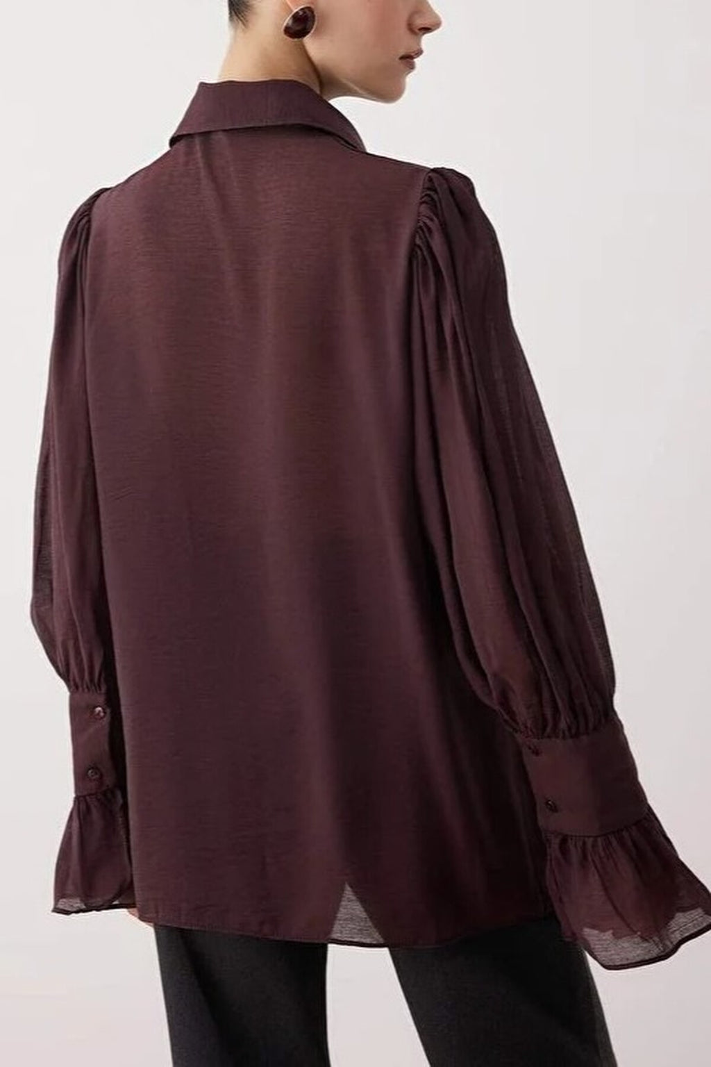 Transparent Soft Feel Boho Shirt with Tie Detail