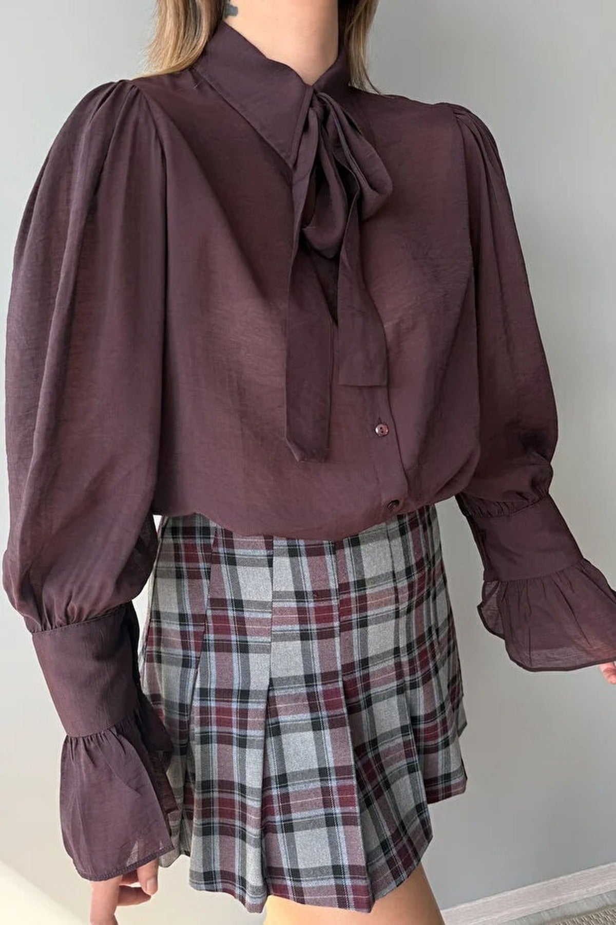 Transparent Soft Feel Boho Shirt with Tie Detail