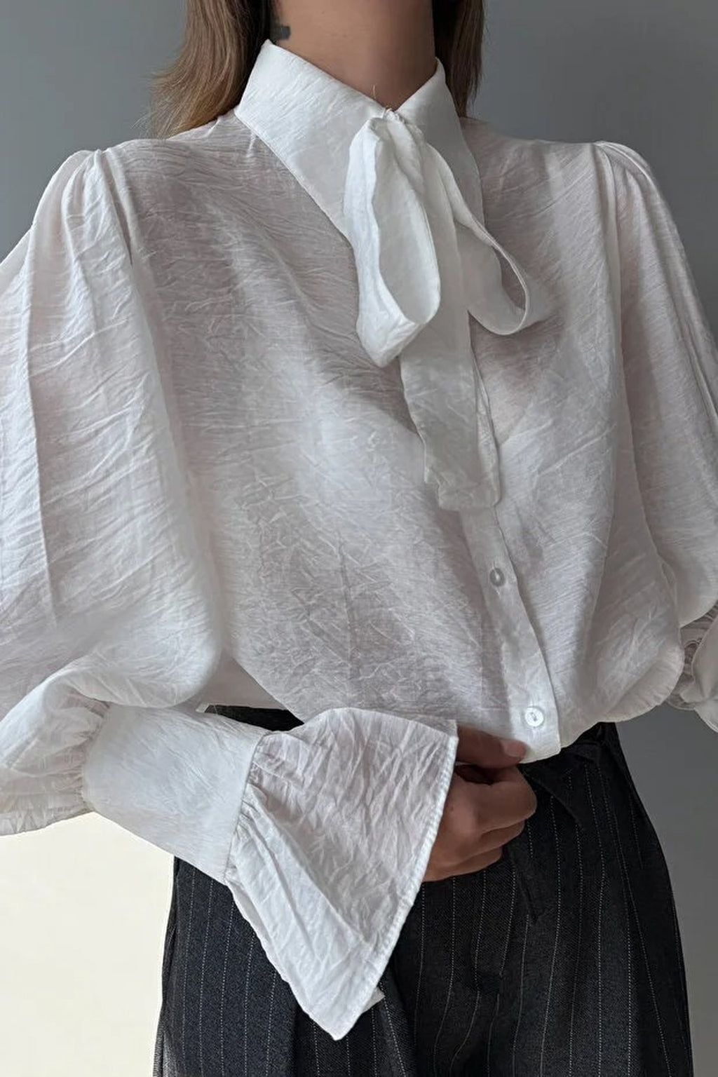 Transparent Soft Feel Boho Shirt with Tie Detail