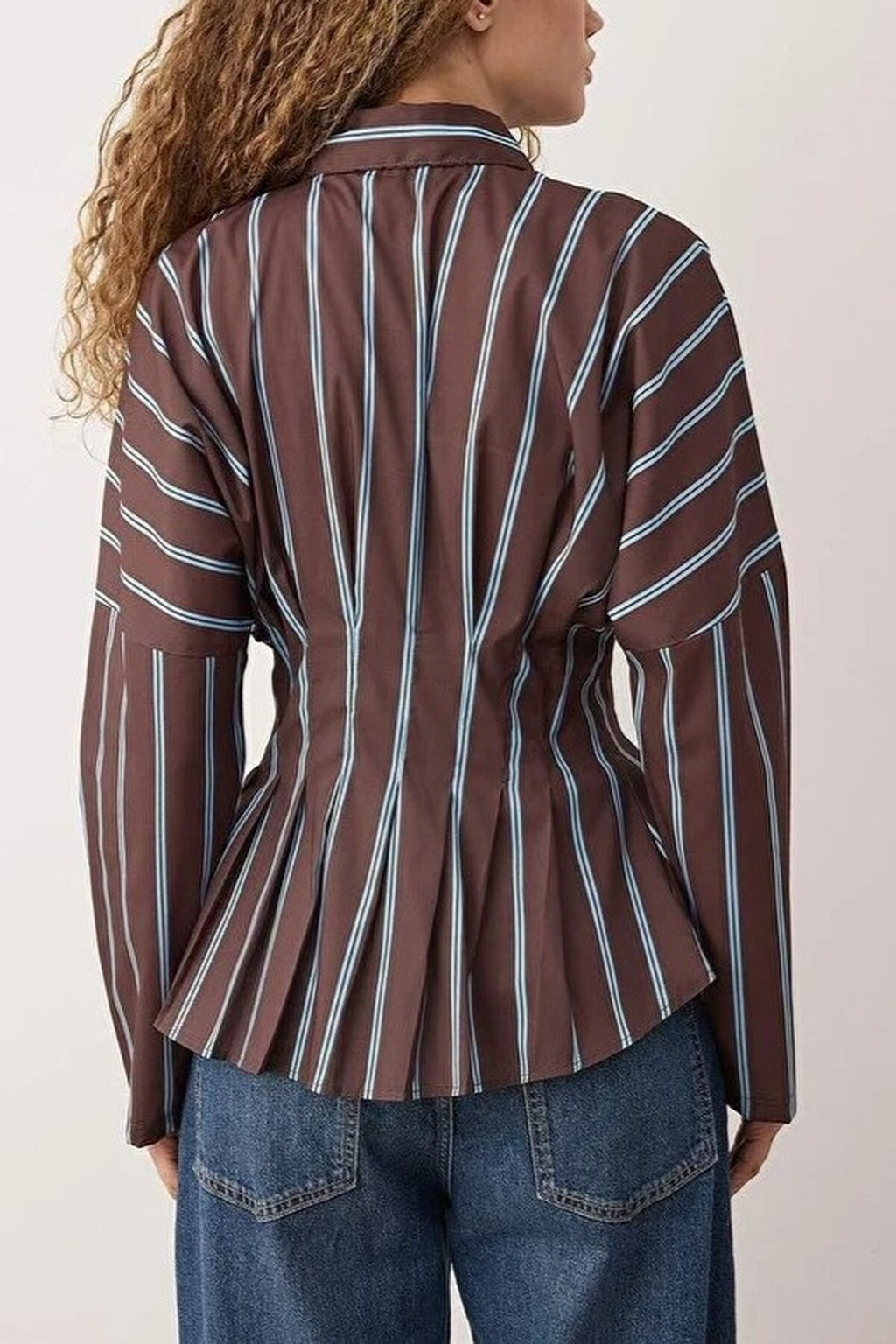 Striped Waist-Sit Shirt