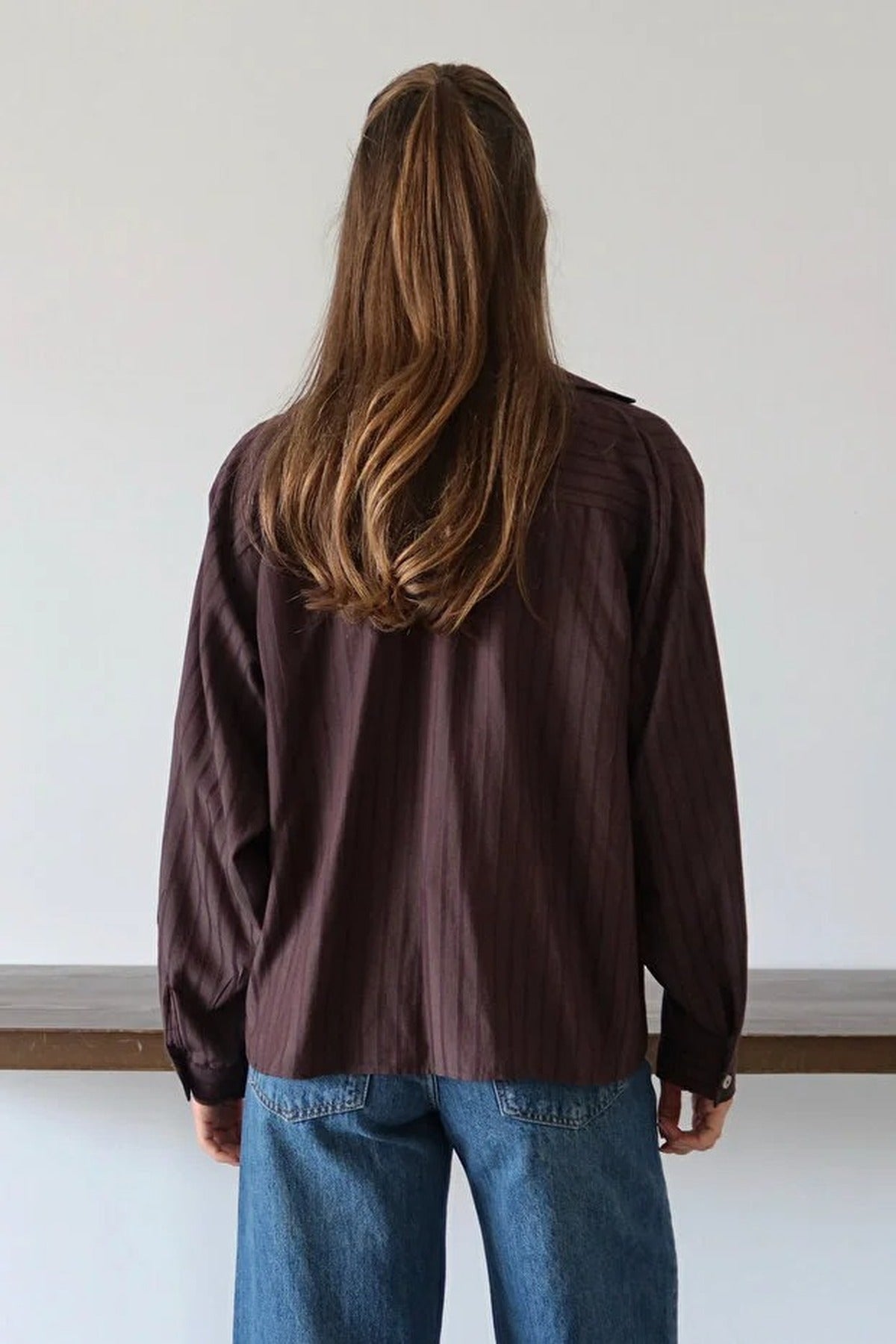 Striped Oversize Woven Shirt