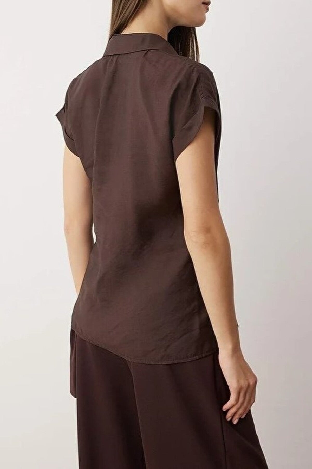 Woven Modal Shirt Front Knot