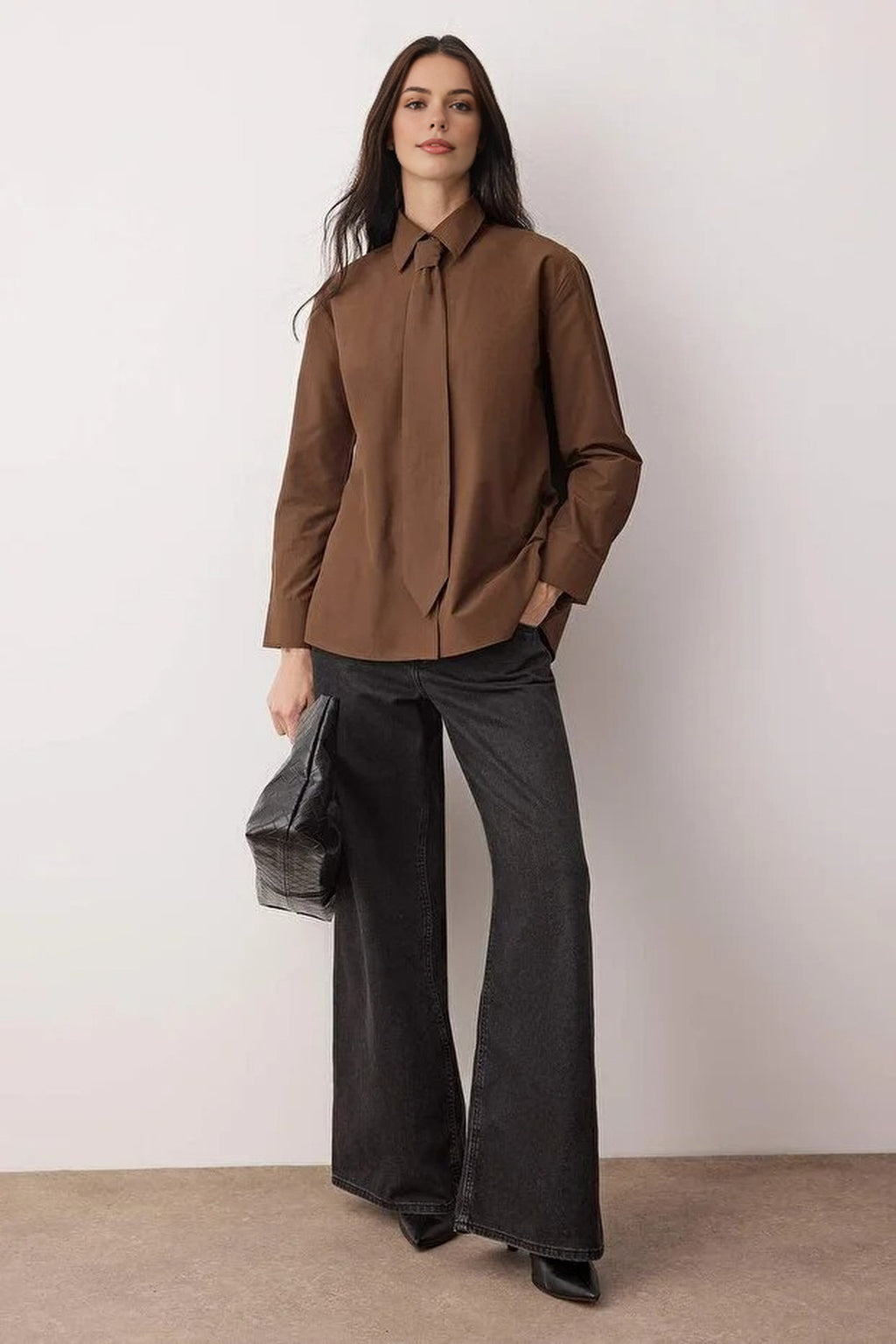 Shirt with Tie Detail