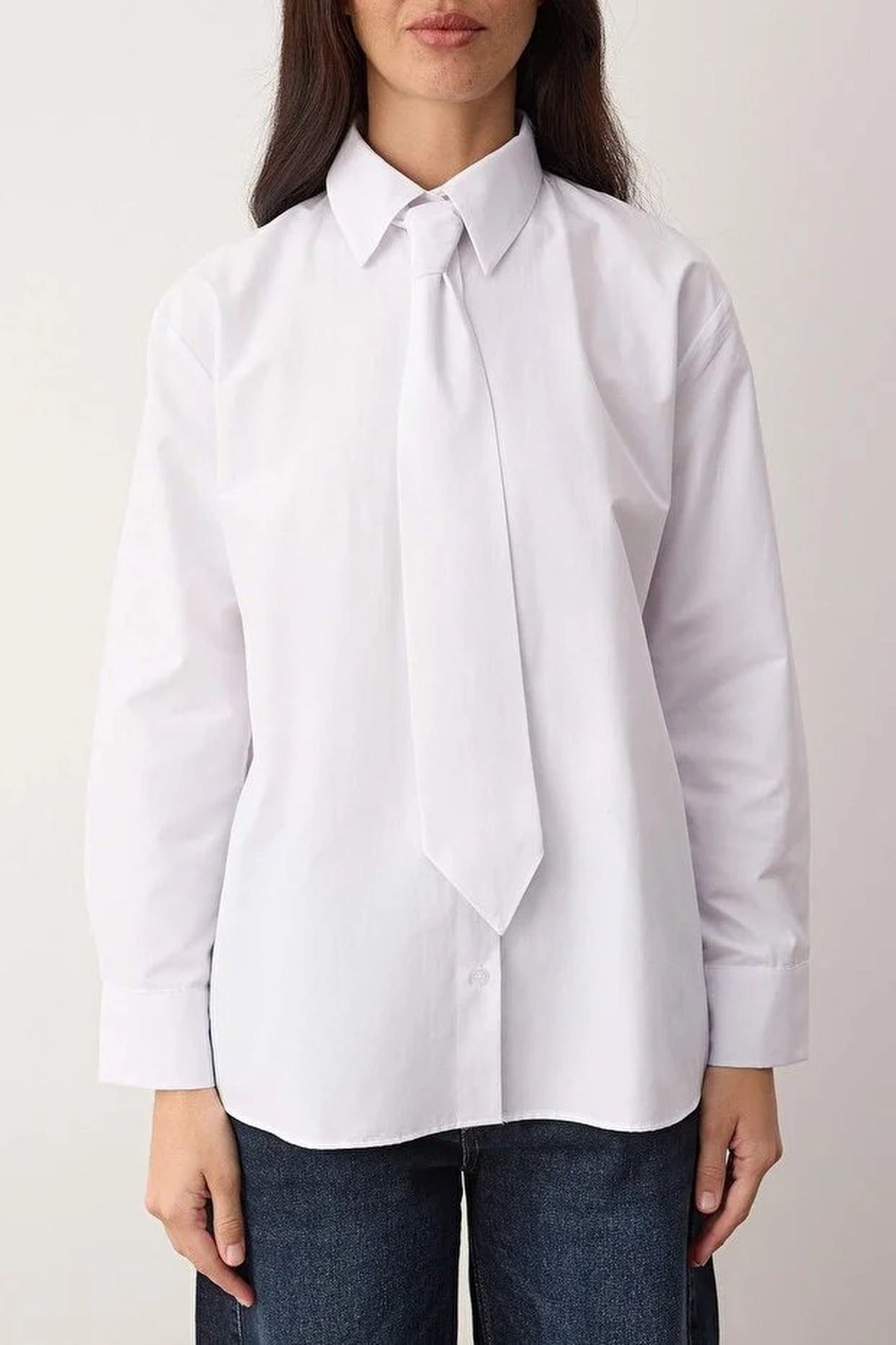 Shirt with Tie Detail