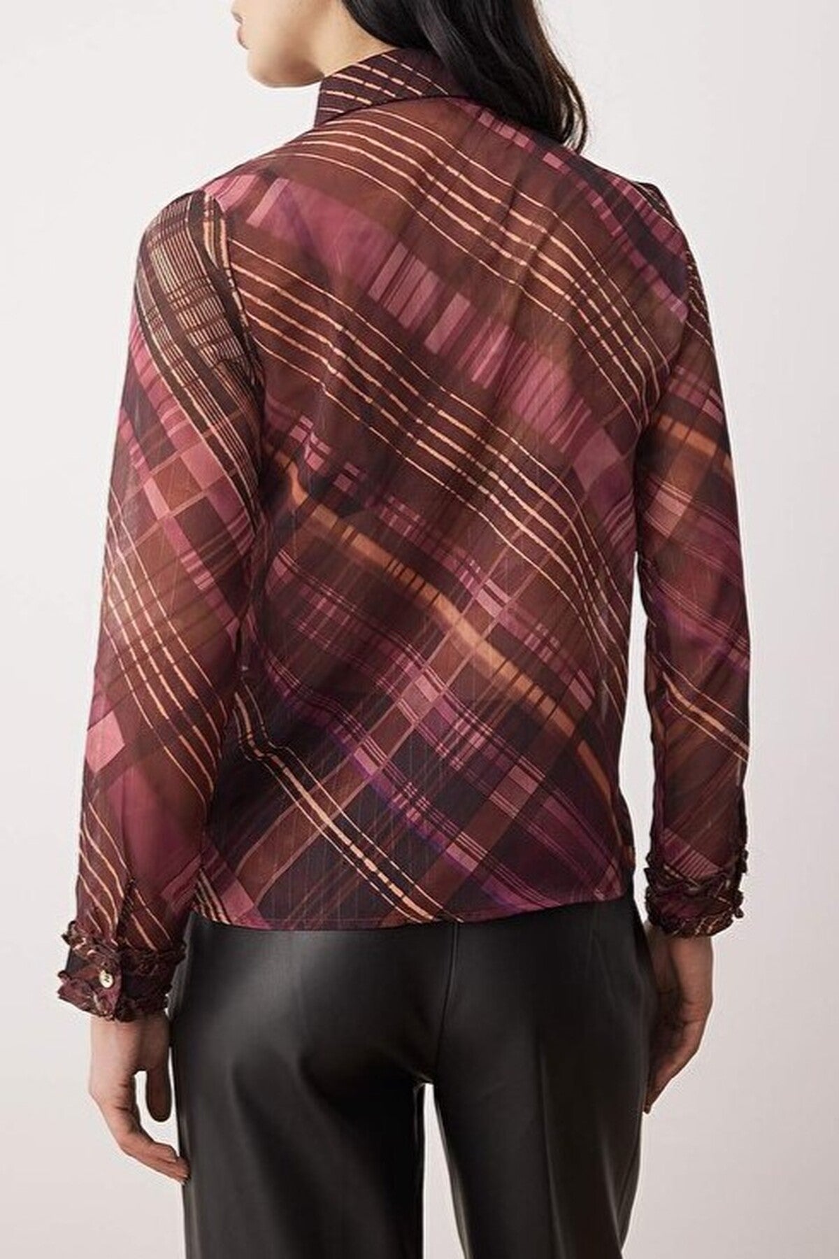Regular Fit Unlined Chiffon Shirt