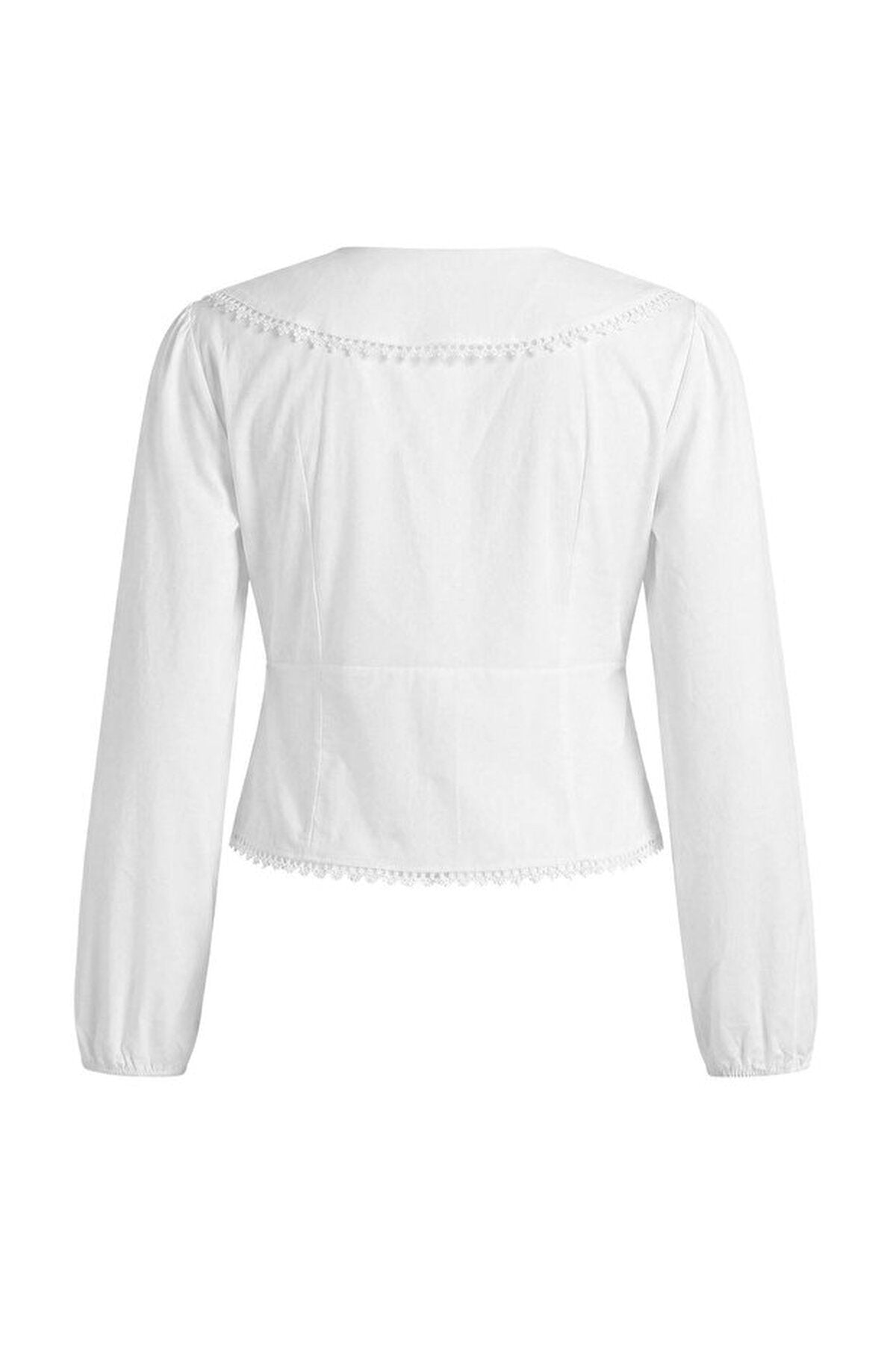 Poplin Shirt with Collar Detail