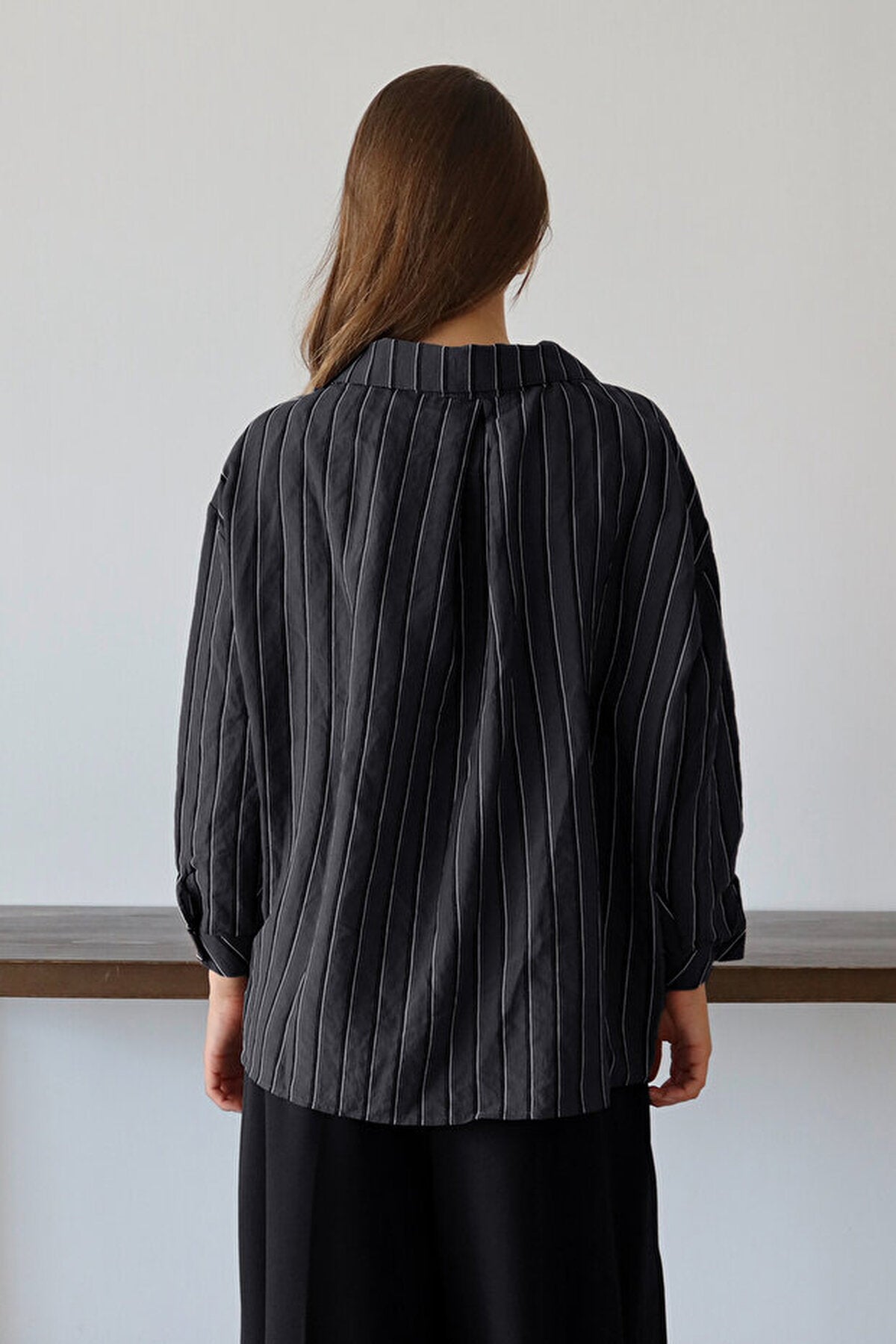 Striped Oversize Textured Shirt