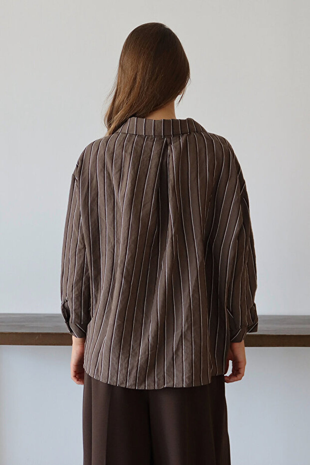 Striped Oversize Textured Shirt