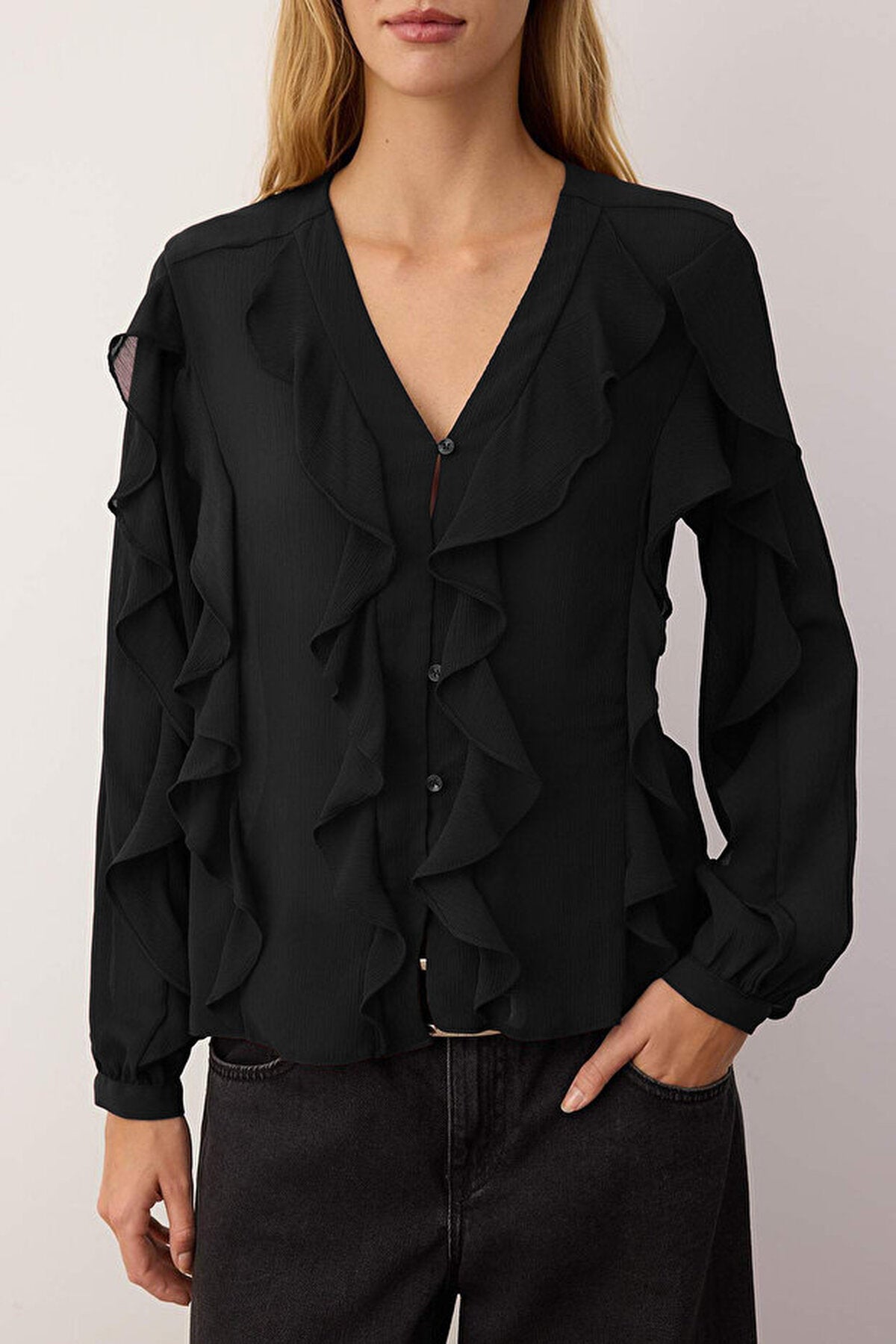 Ruffled Boho Shirt