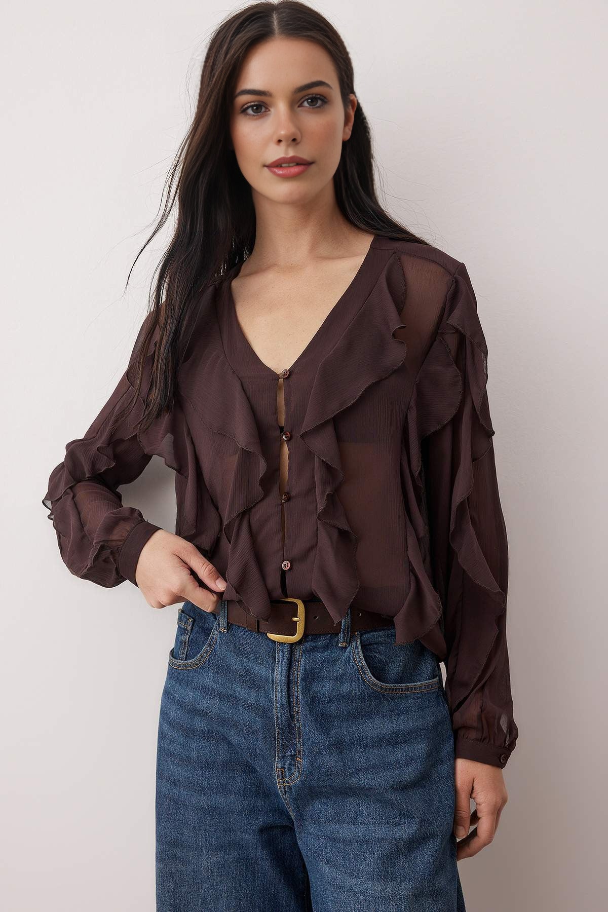 Ruffled Boho Shirt