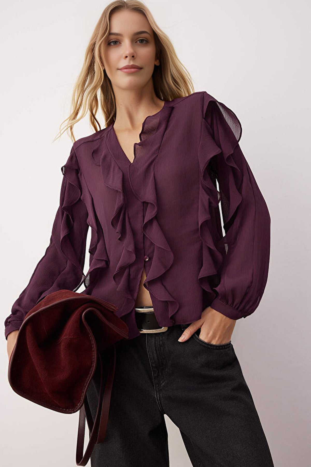 Ruffled Boho Shirt
