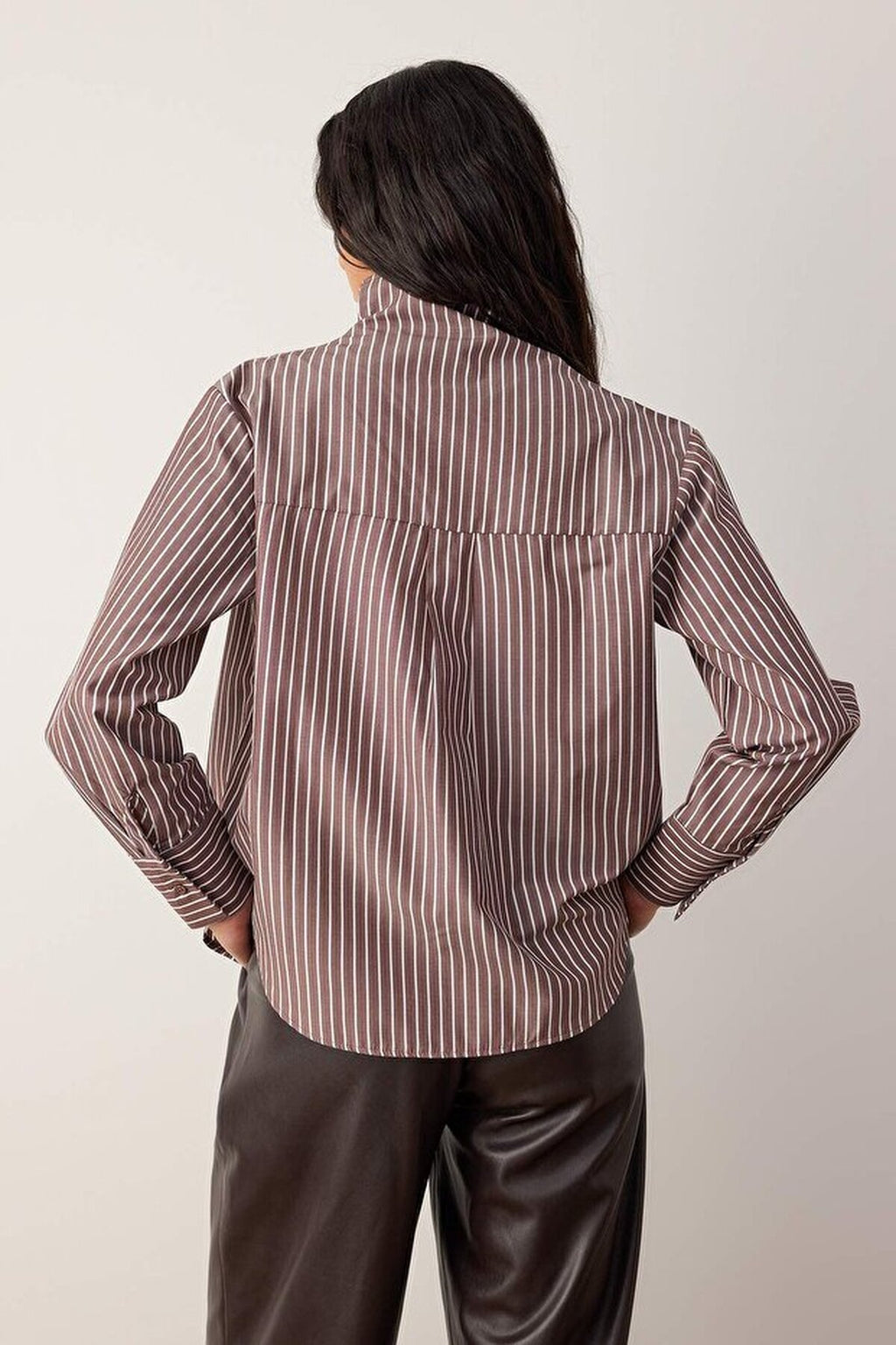 Collar Detail Off-Shoulder Shirt