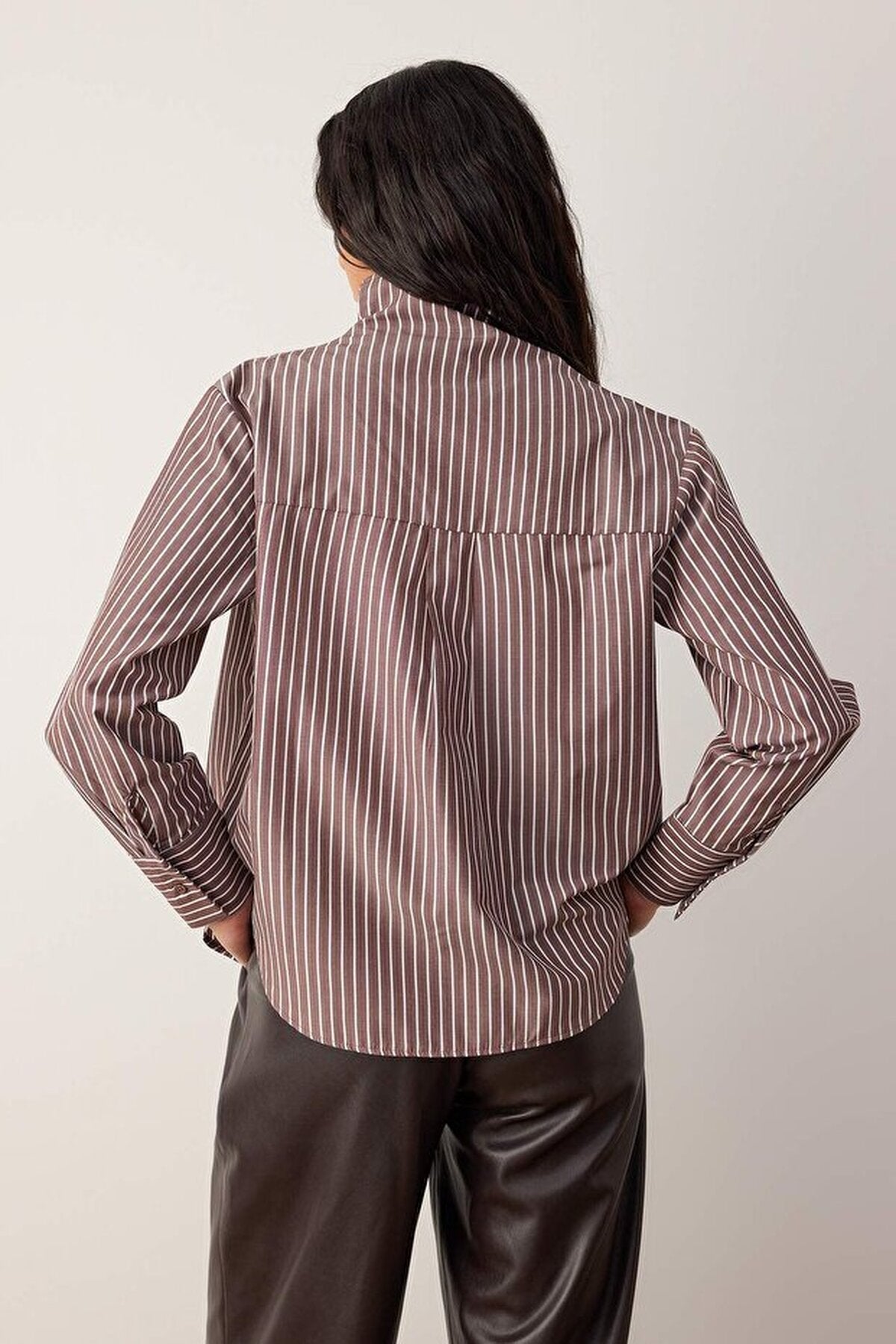 Collar Detail Off-Shoulder Shirt