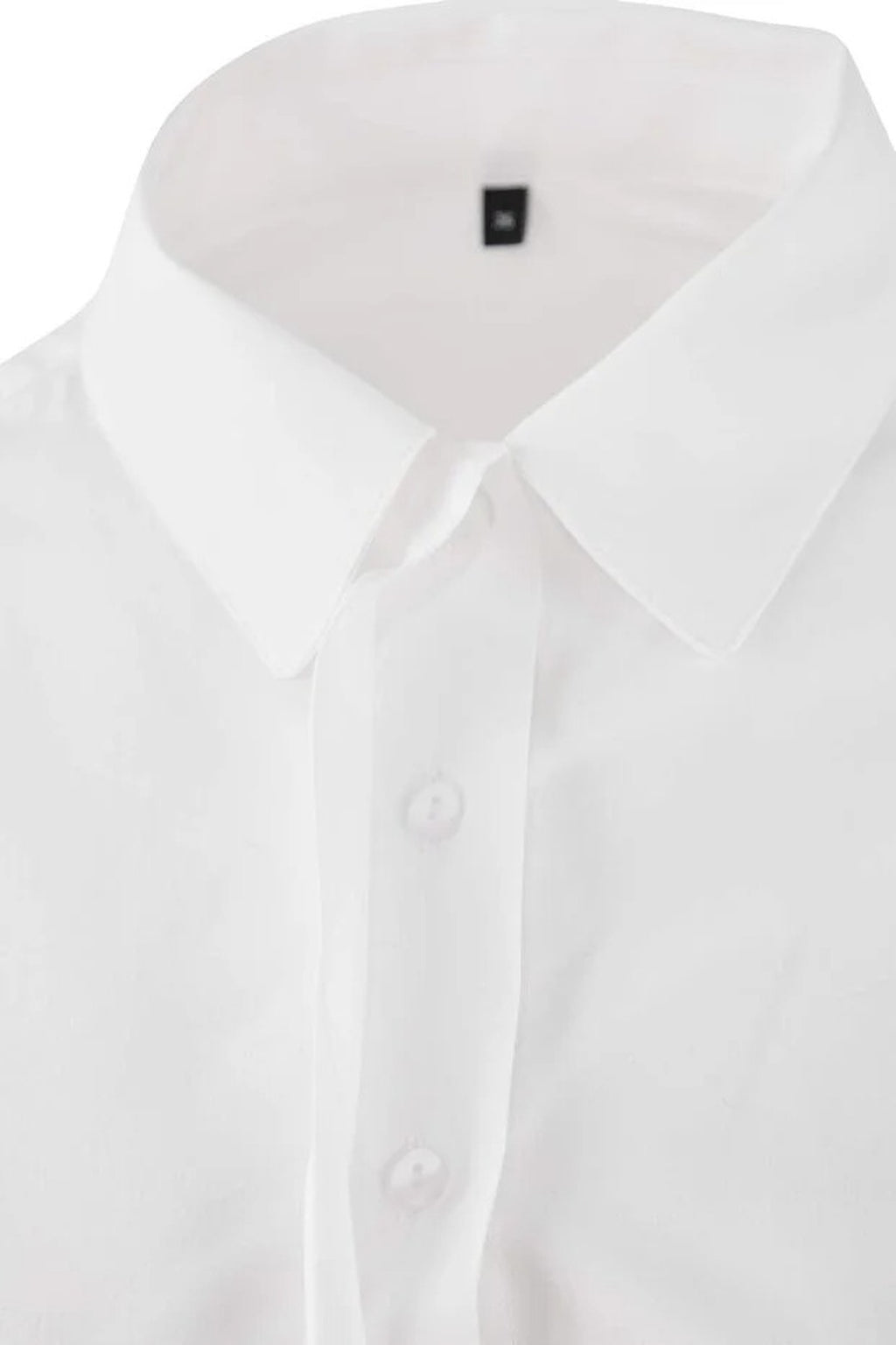Crop Cotton Poplin Shirt with Tie Detail