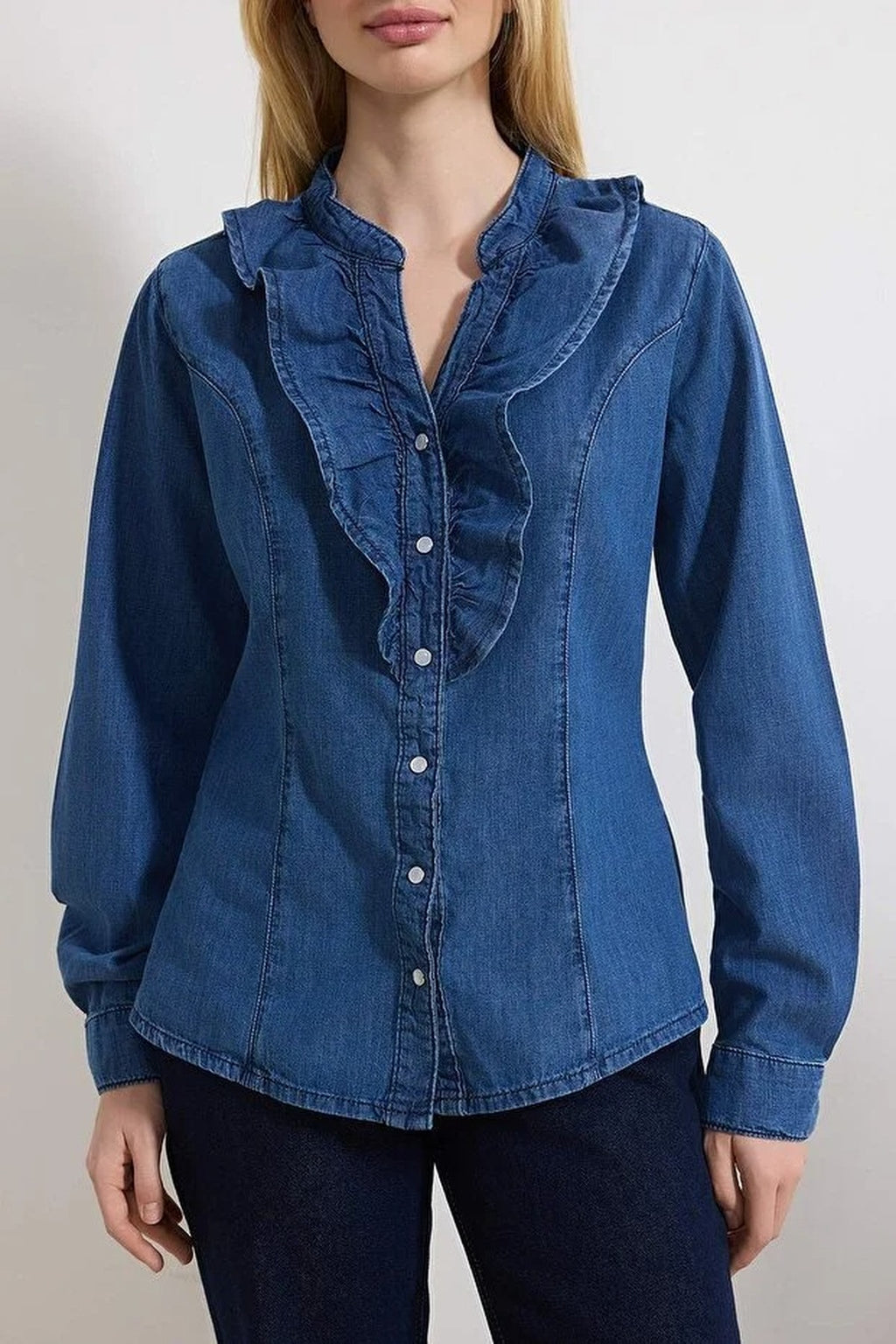 Baby Collar 100% Cotton Denim Shirt