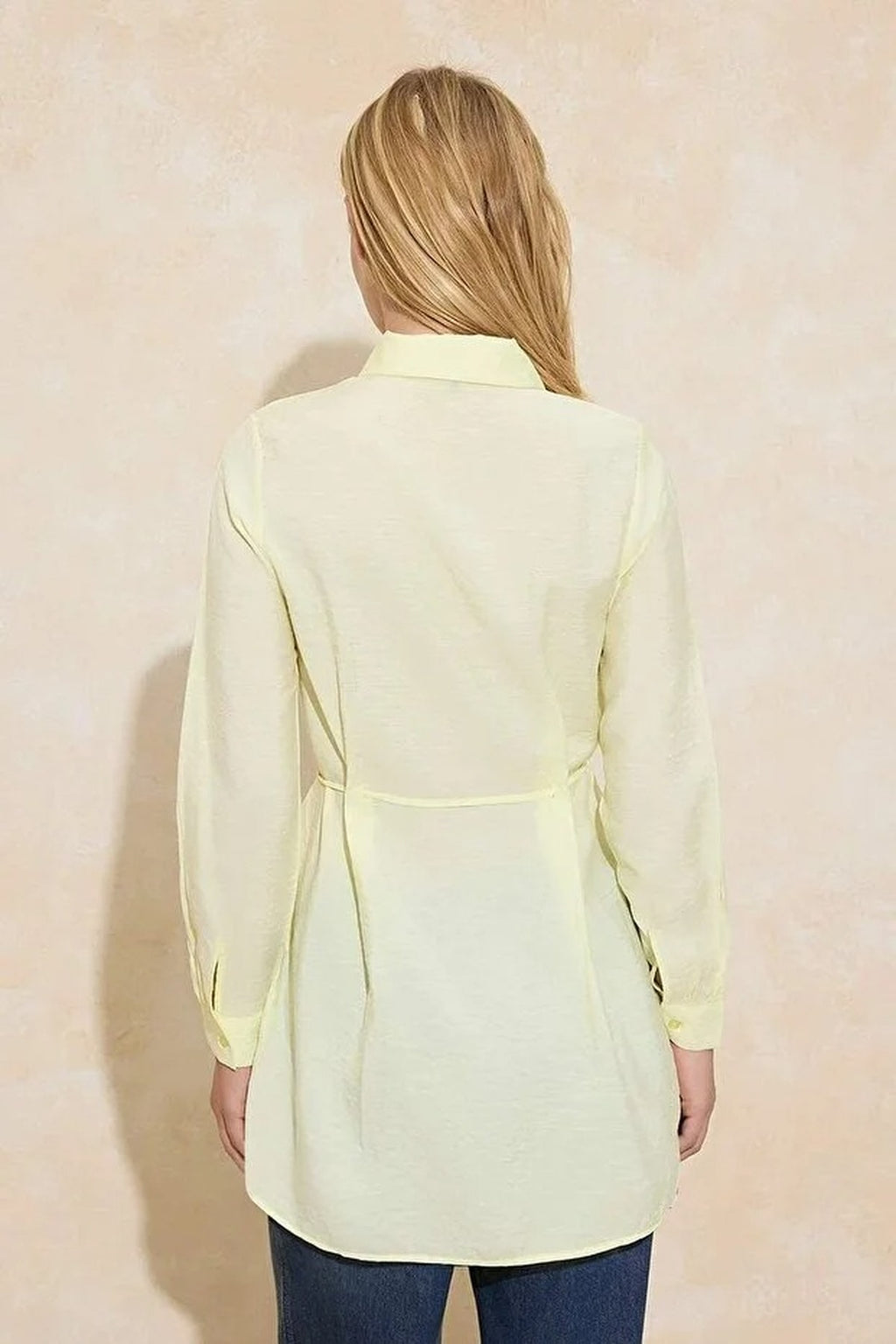 Soft Fabric Woven Shirt with Belt Detail