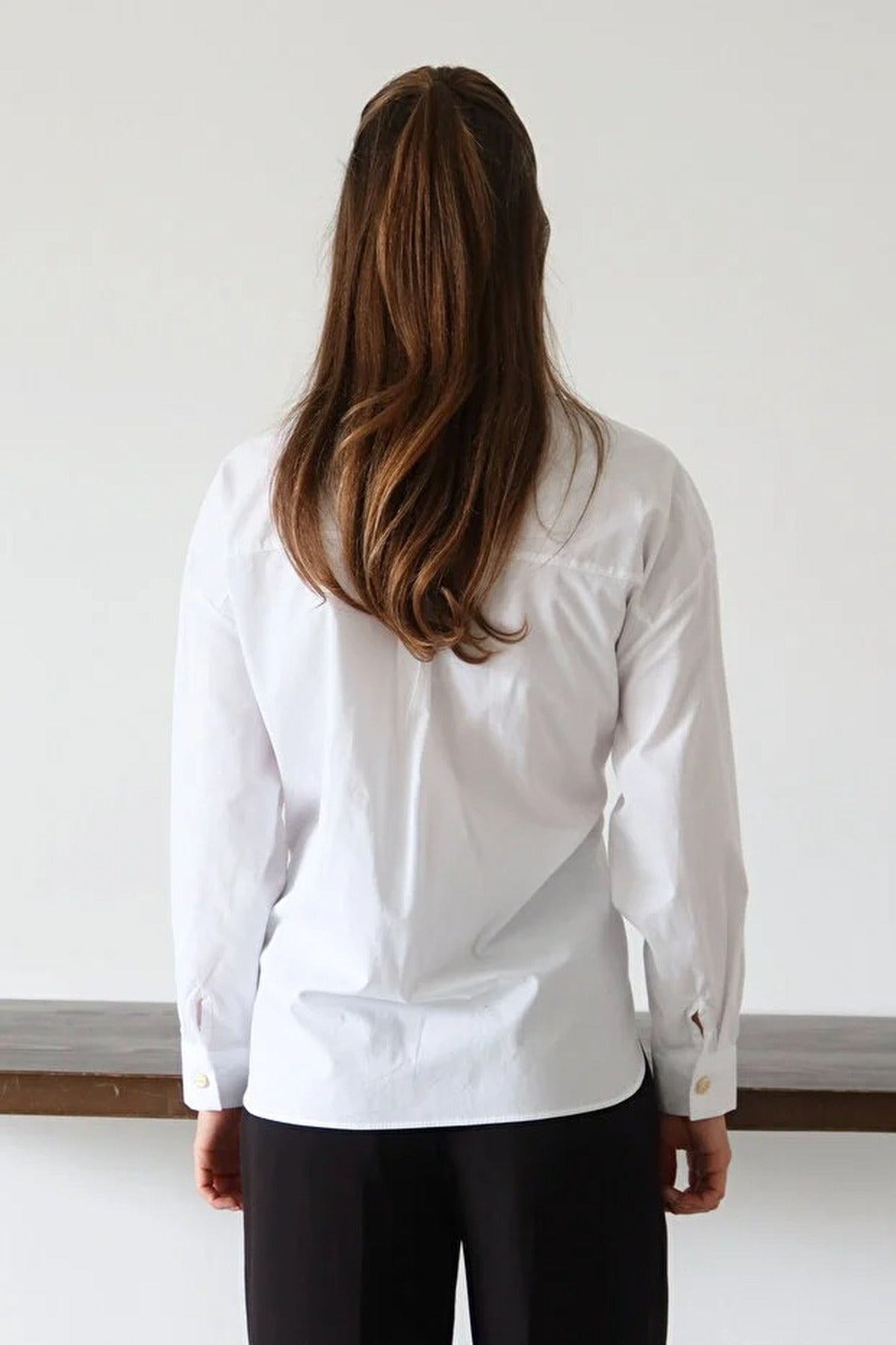 Shirt with Gold Accessory Details