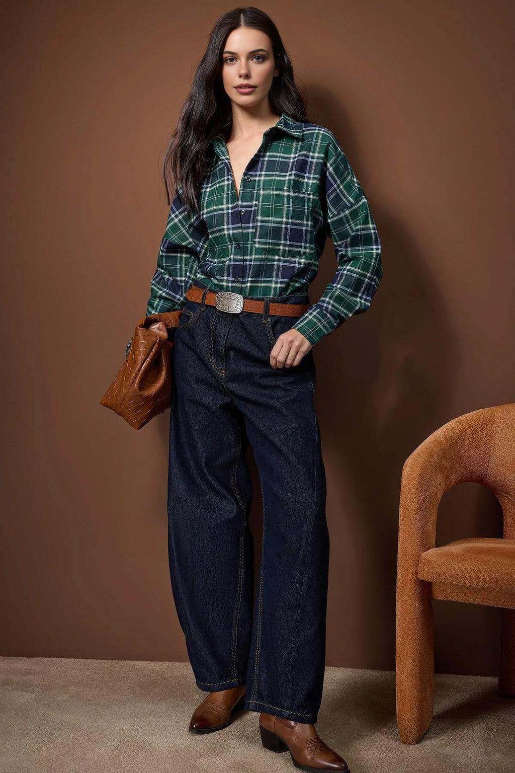 Flannel Argyle Shirt