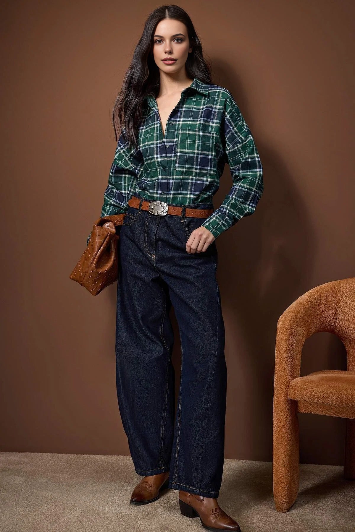 Flannel Argyle Shirt