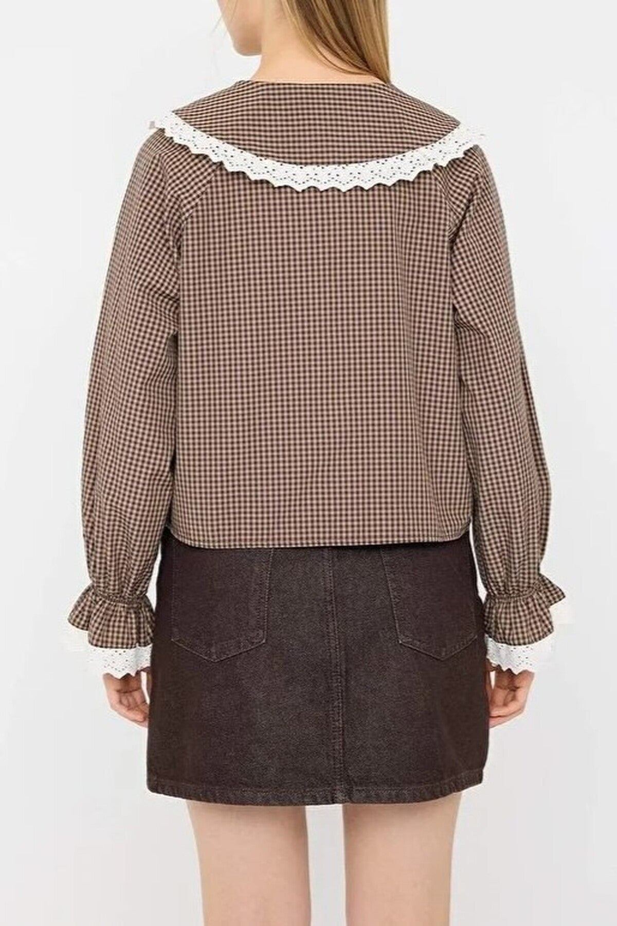 Gingham Lightweight Crop Shirt