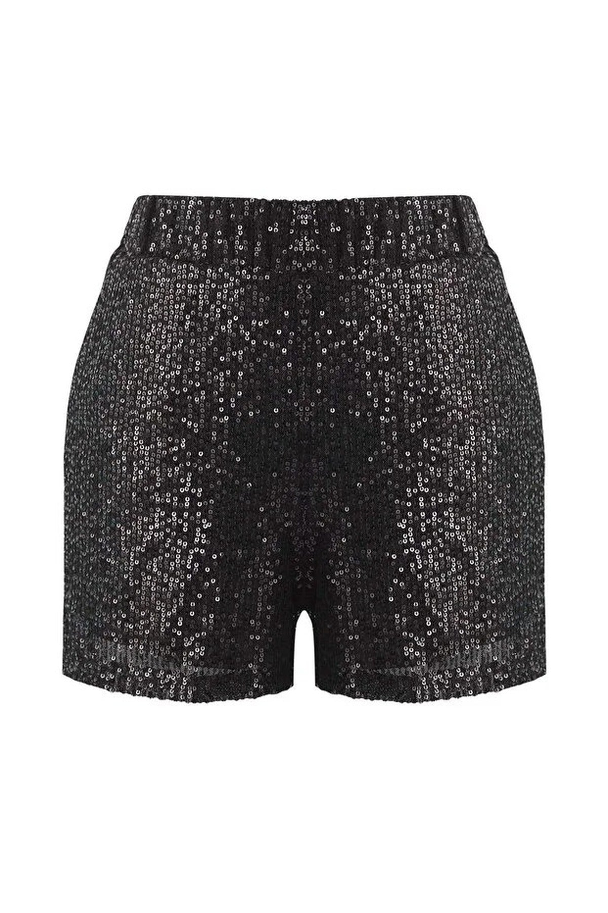 Flowy Elastic Waist Sequin Short
