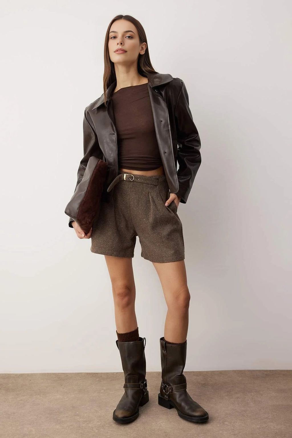 Cashmere Belt Buckle Short