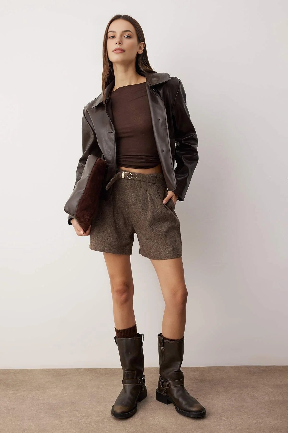 Cashmere Belt Buckle Short