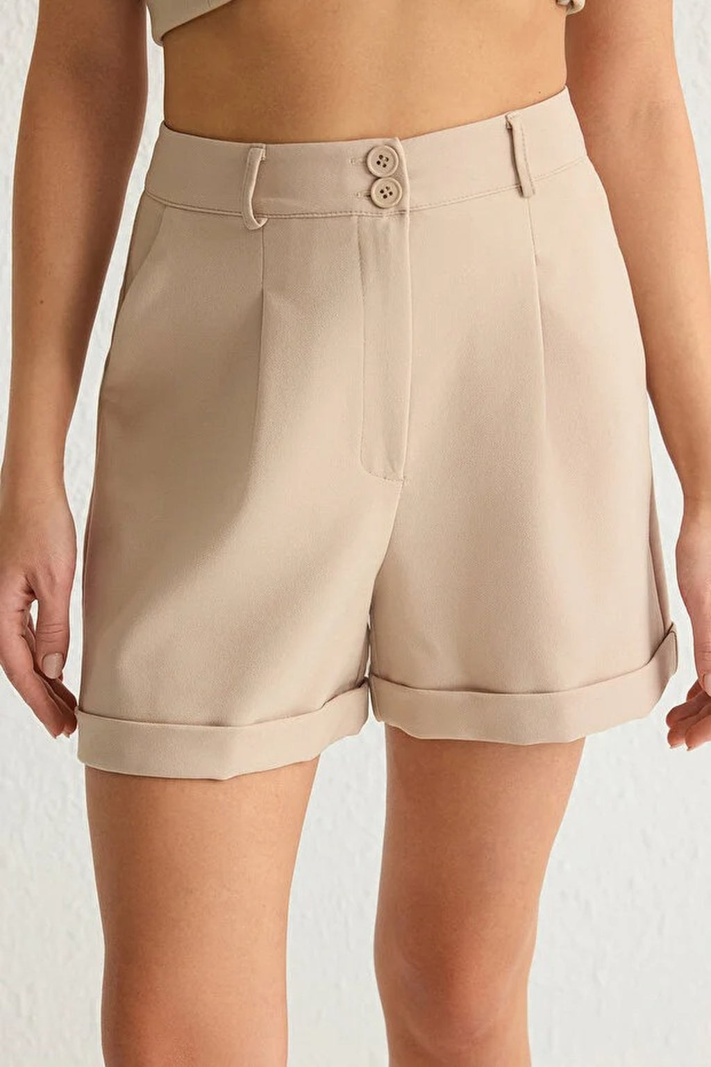 Pleated Regular Fit Woven Shorts
