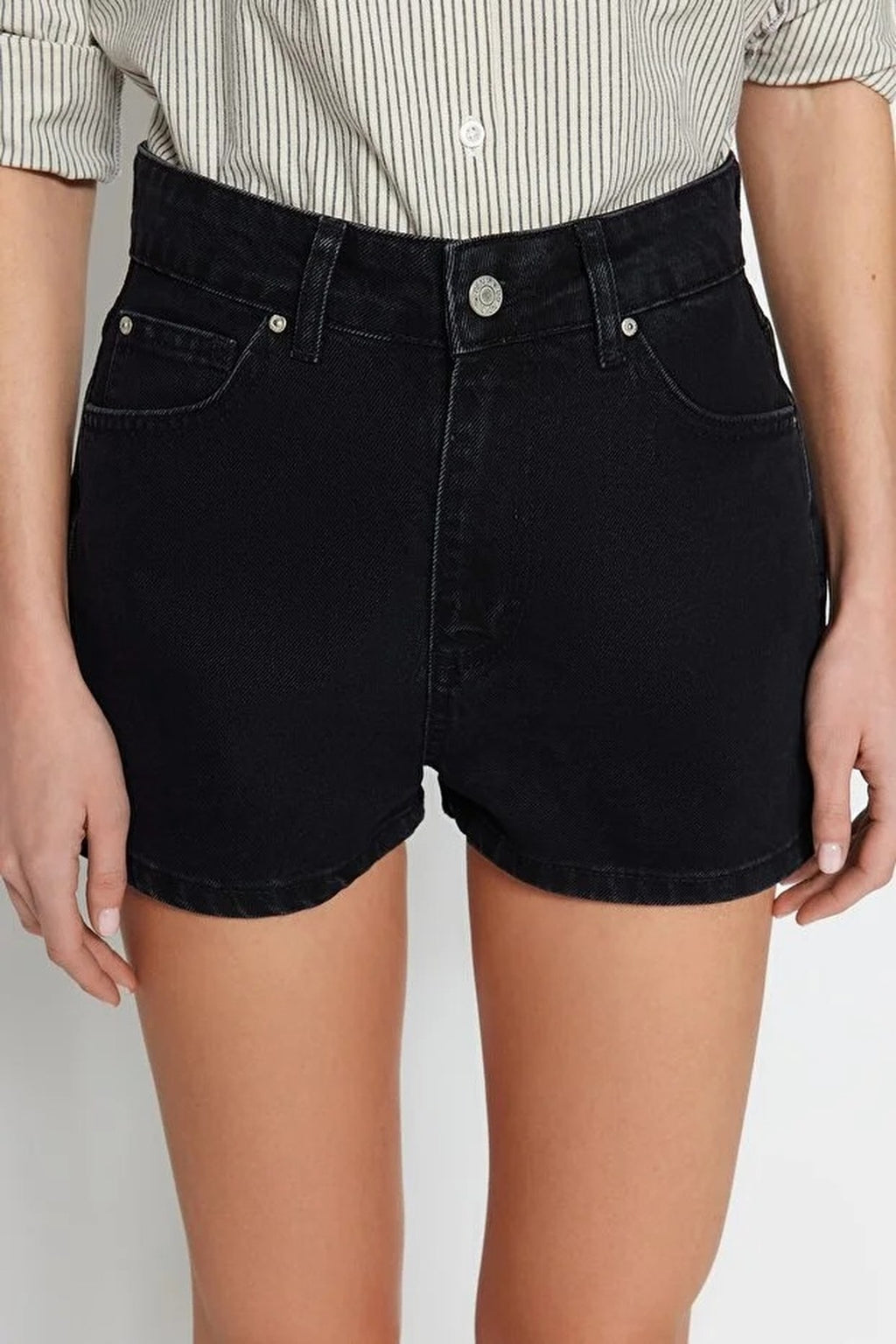 High Waist Mini Denim Shorts