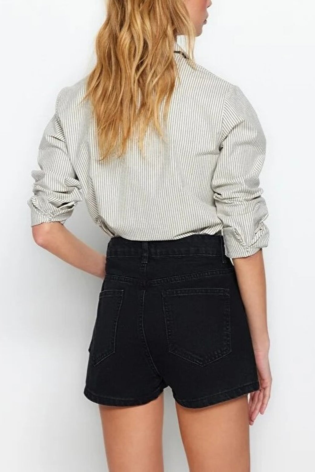 High Waist Mini Denim Shorts