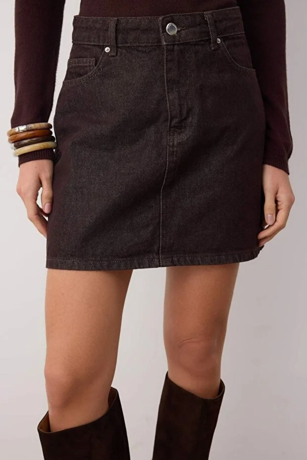 Mini Basic Denim Skirt