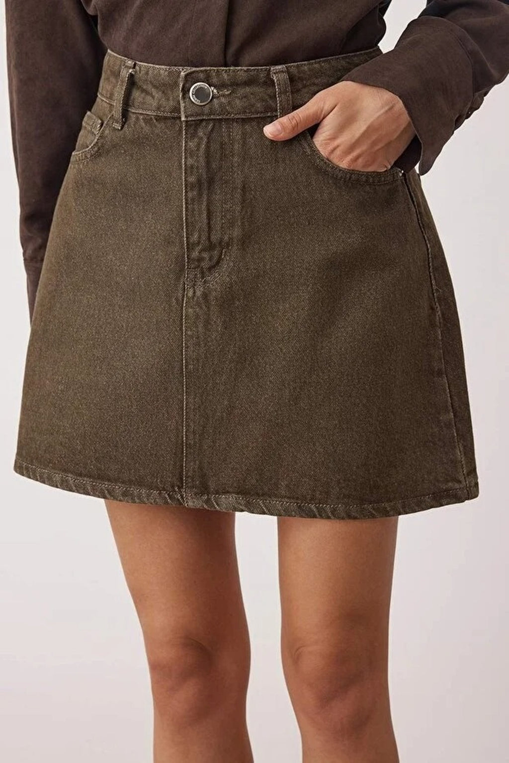 Mini Basic Denim Skirt