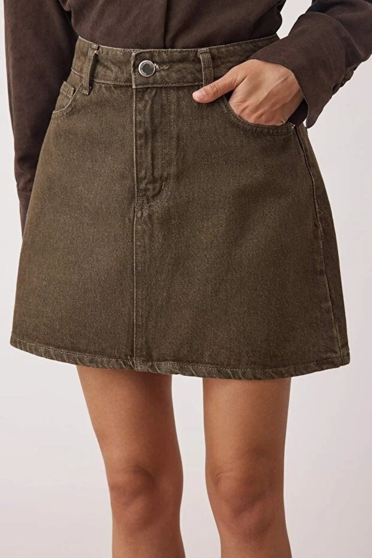Mini Basic Denim Skirt