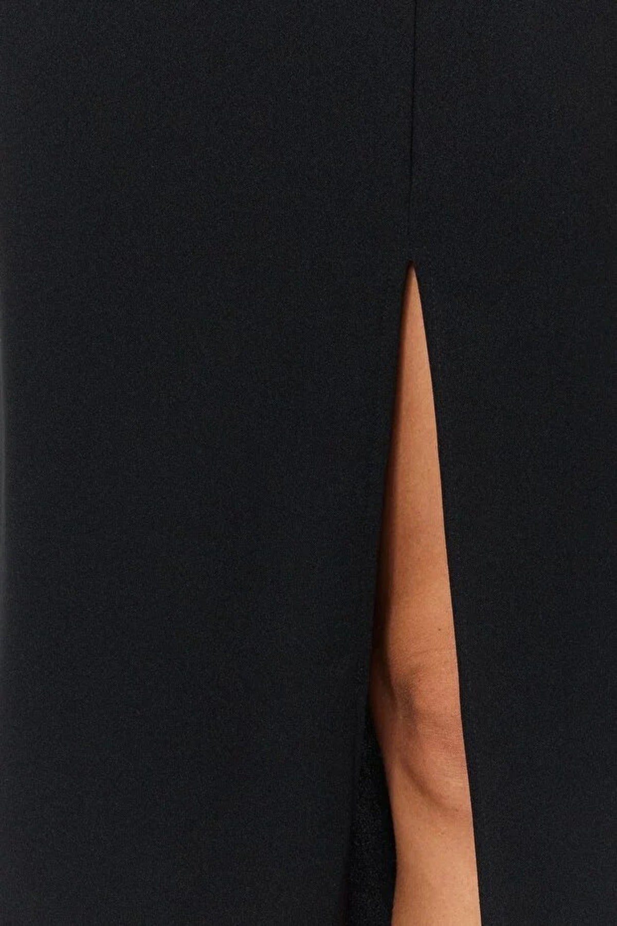 Maxi High Waist Knit Skirt with Slit Detail