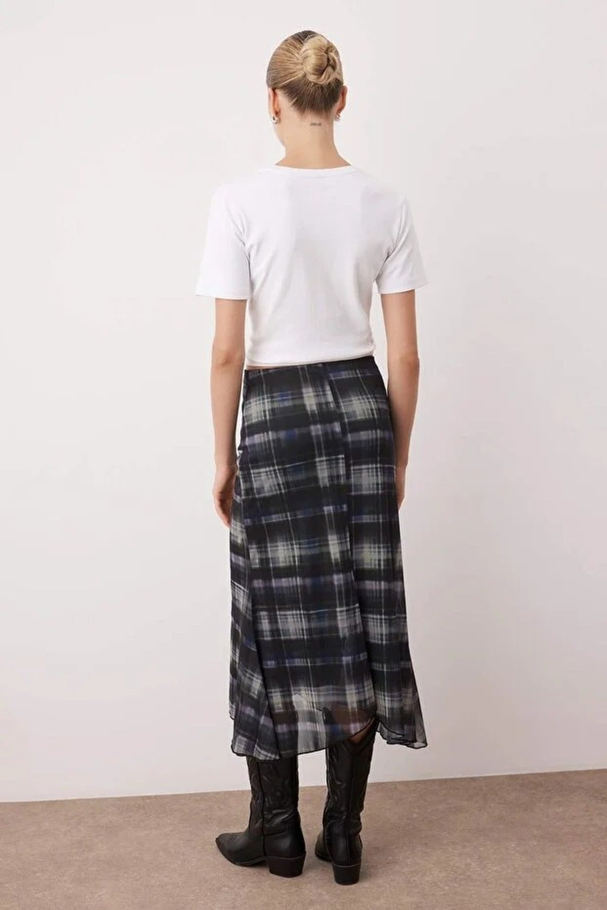 Tulle Stretch Knit Skirt