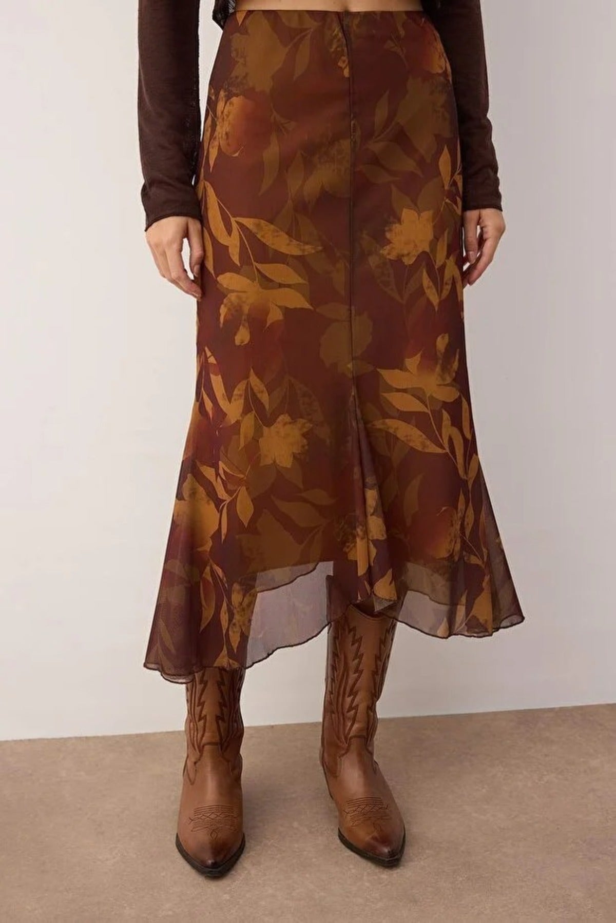 Tulle Stretch Knit Skirt