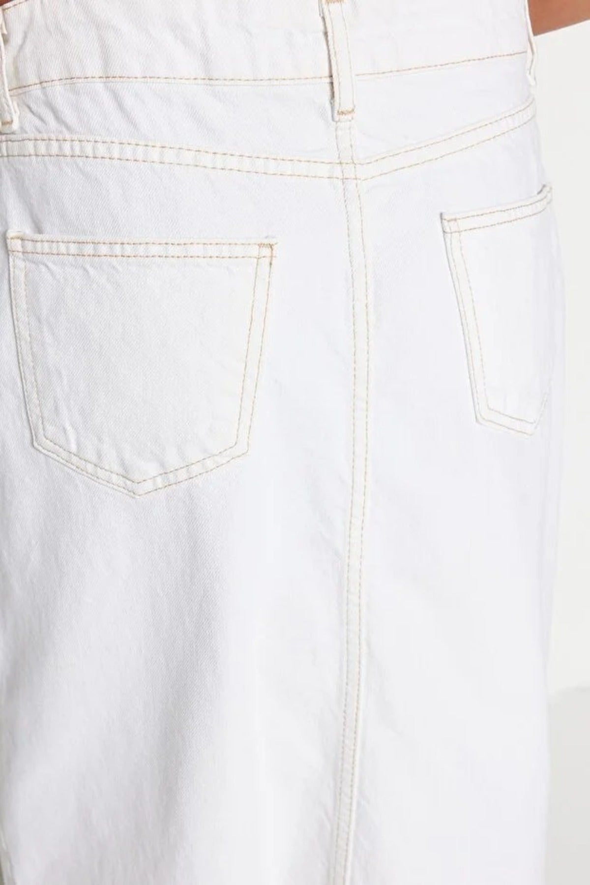 Slit Maxi Denim Skirt