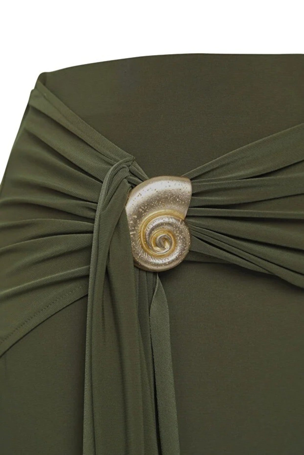 Knit Long Skirt with Accessory Detail