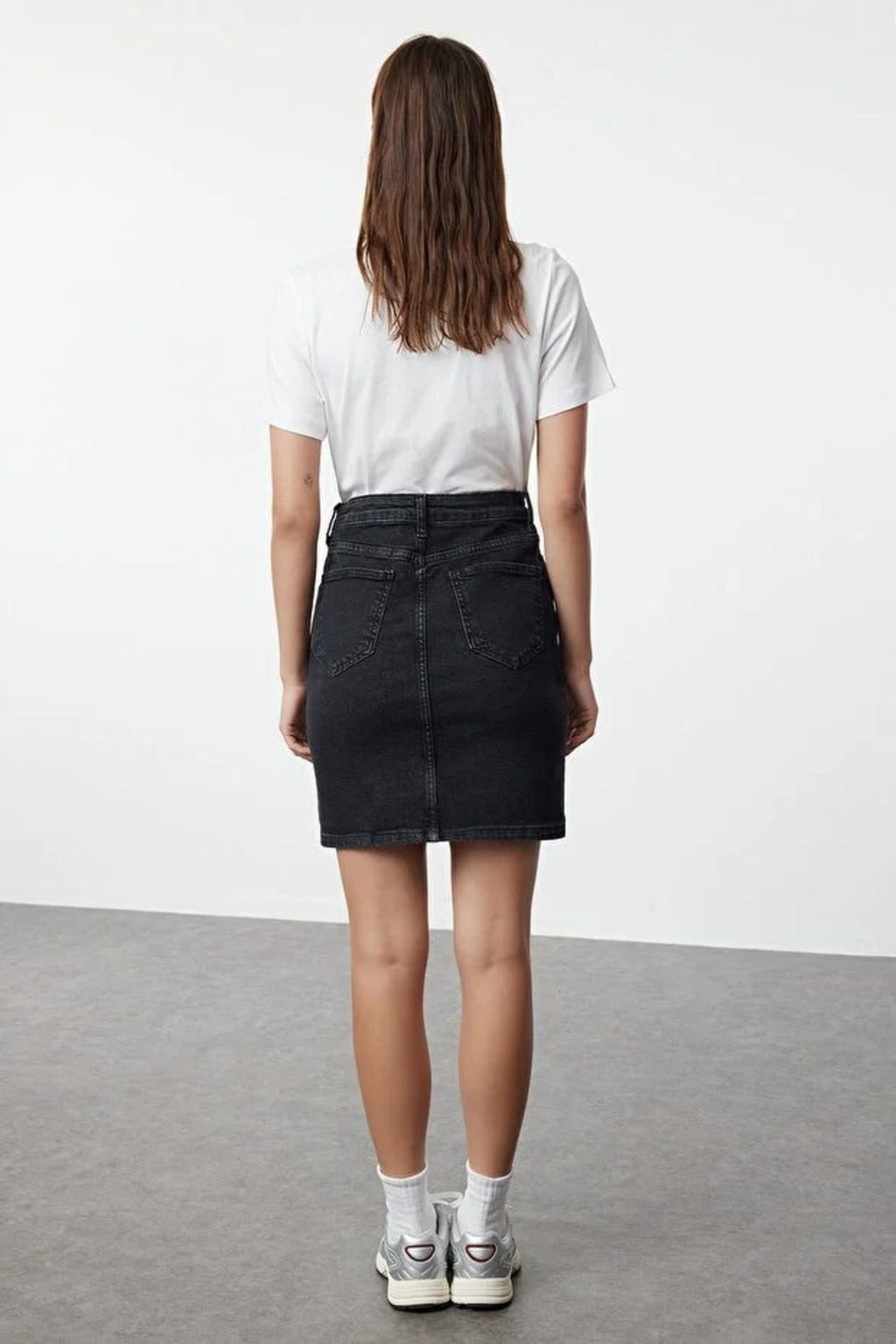 High Waist Mini Denim Skirt