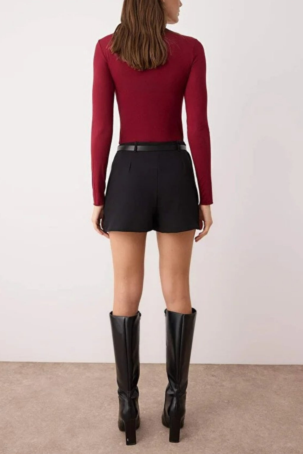 Belted Mini Short Skirt