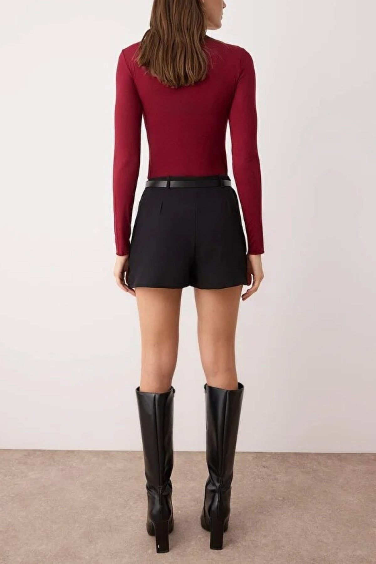 Belted Mini Short Skirt