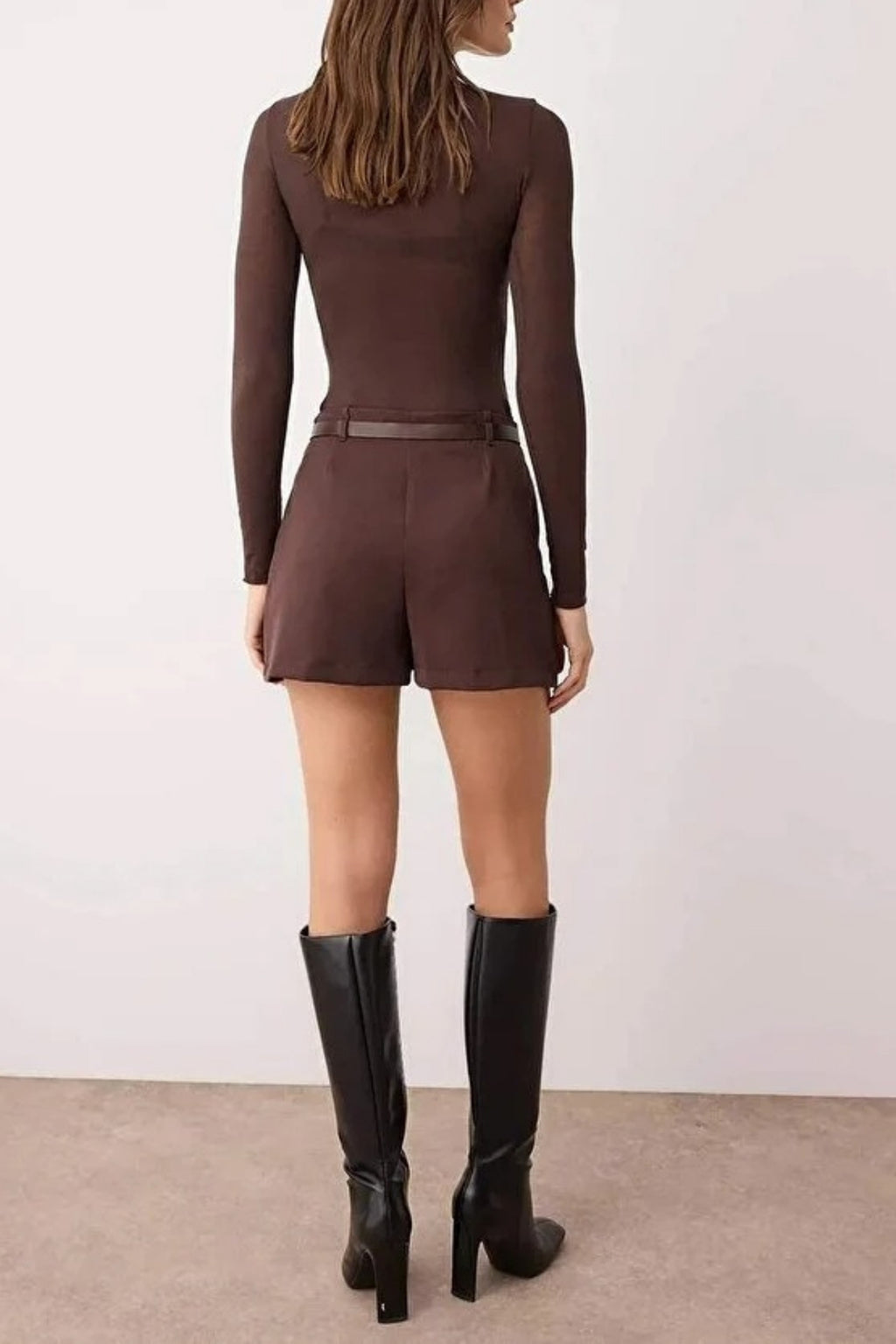 Belted Mini Short Skirt