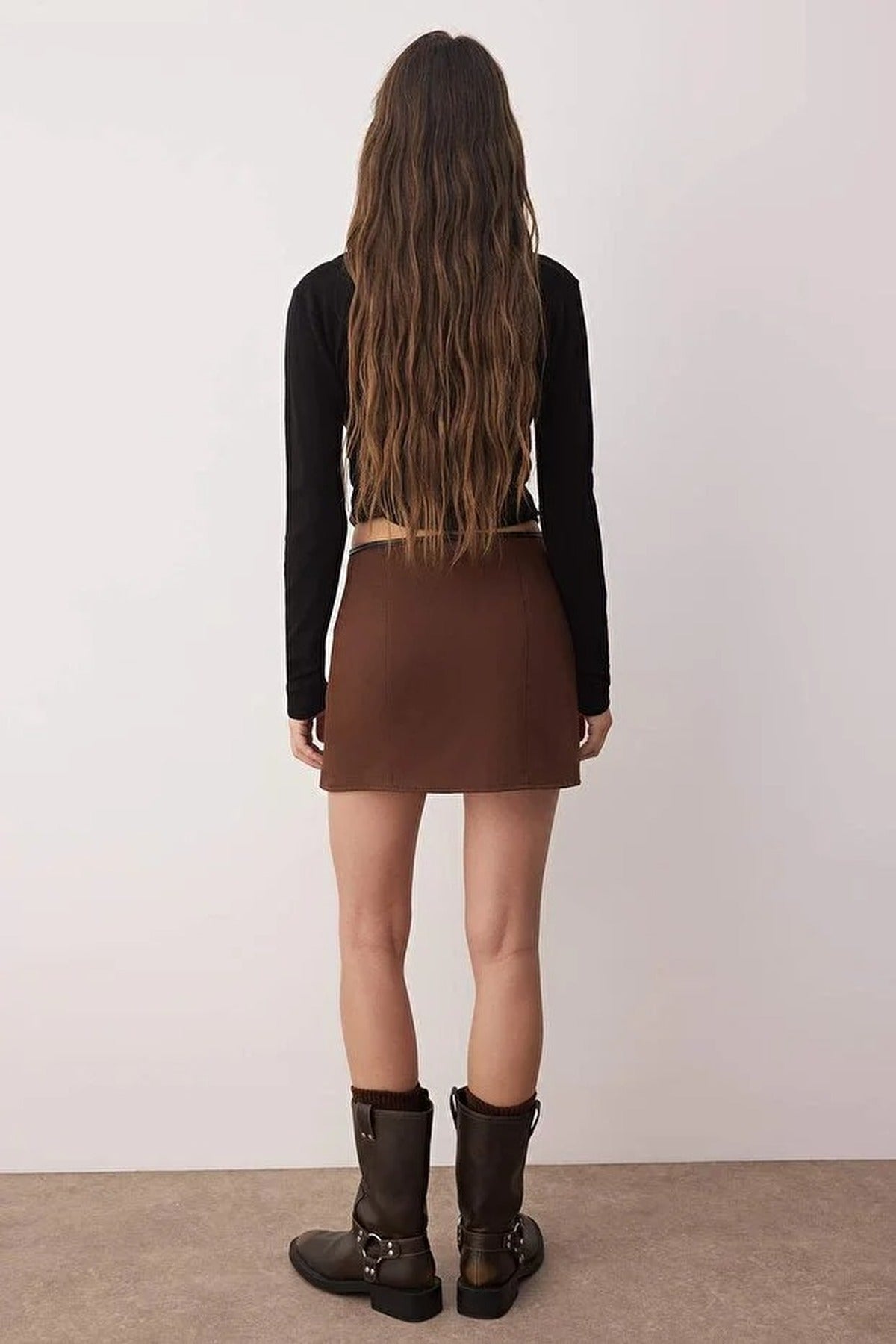 Belted Mini Short Skirt