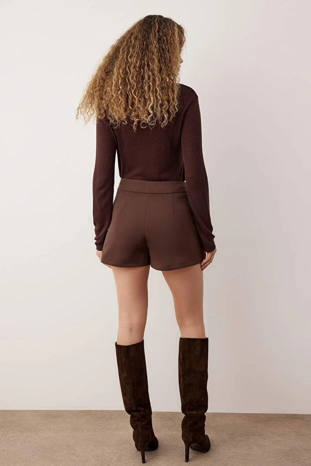 Mini Short Skirt with Button Detail